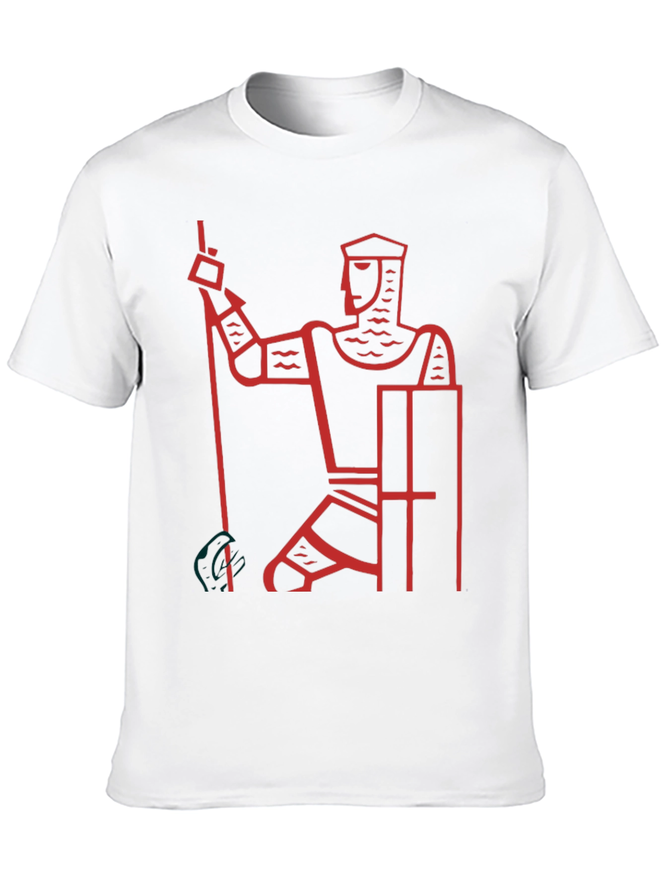 Knight Graphic Tee - Black Cotton Casual T-Shirt