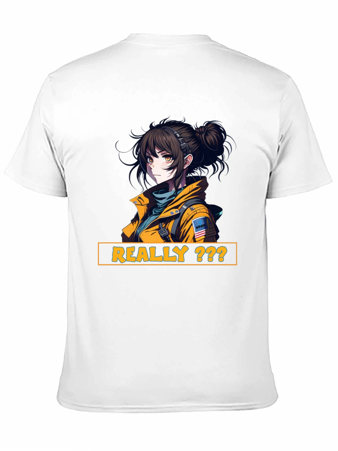 Anime Girl Graphic Print T-Shirt - Really???