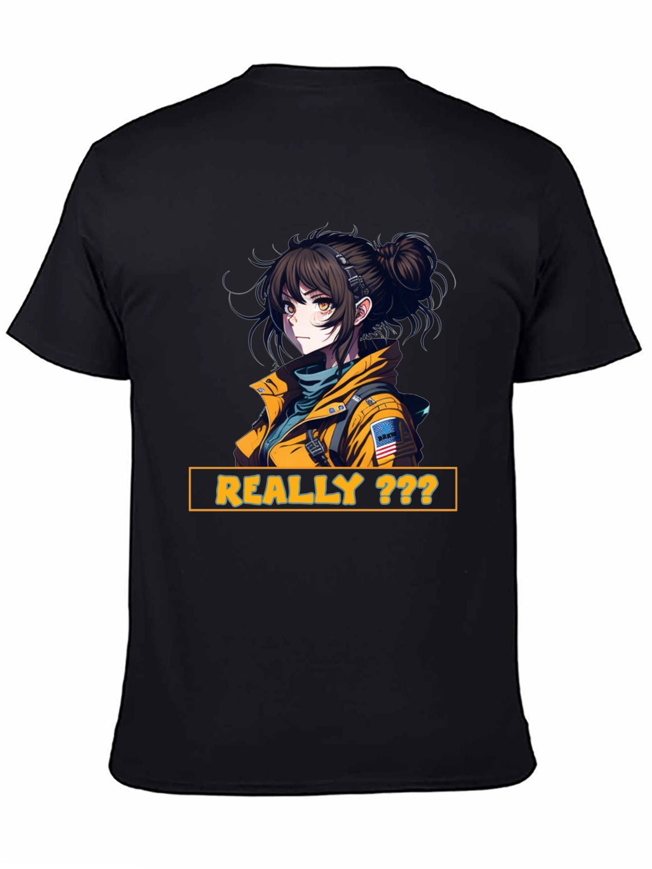 Anime Girl Graphic Print T-Shirt - Really???