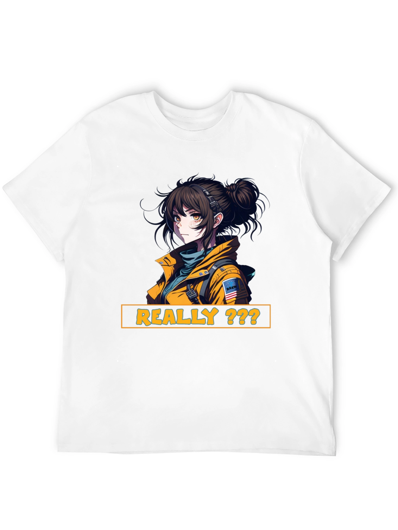 Anime Girl Graphic Print T-Shirt - Really???