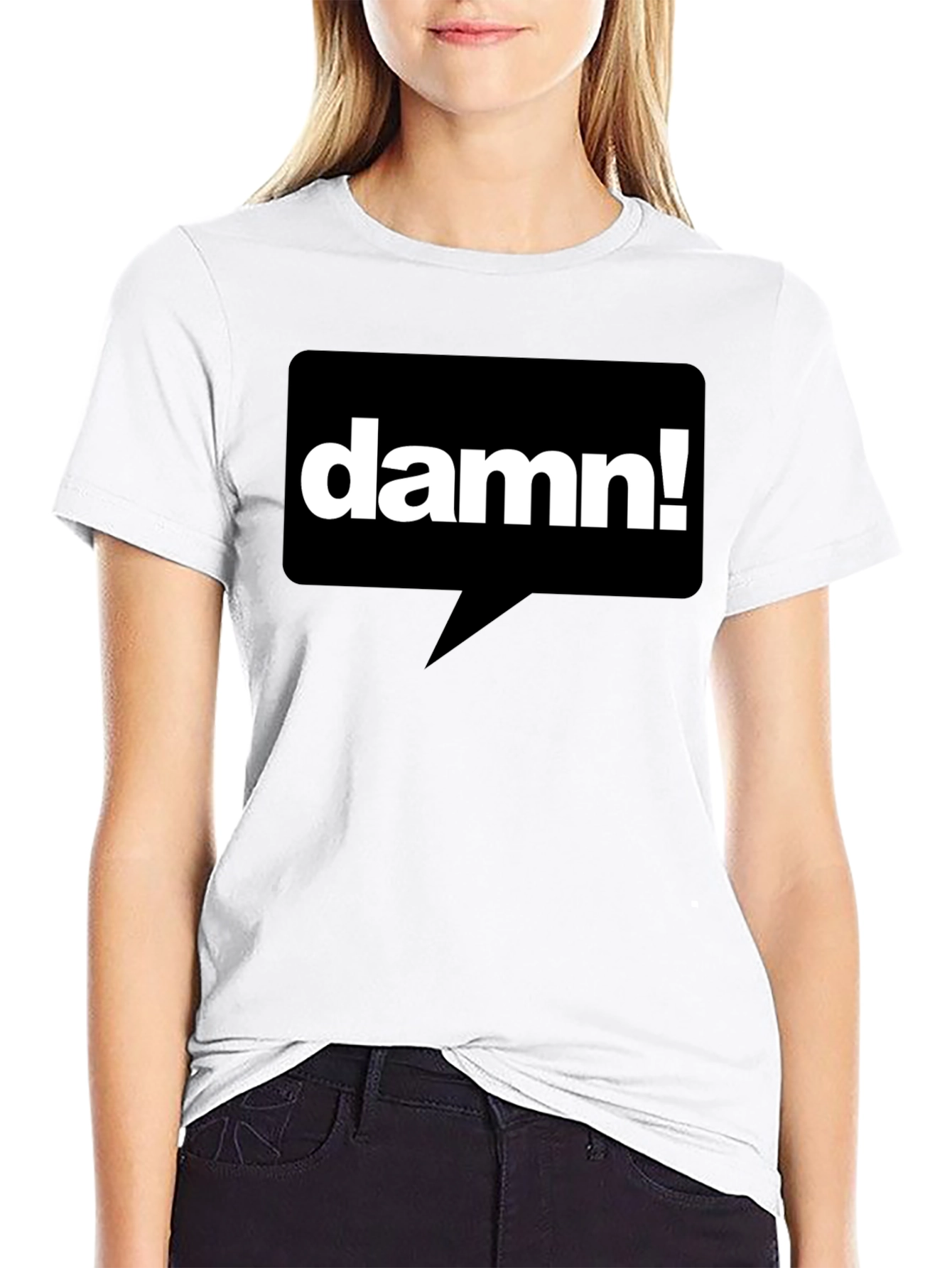 Damn! Graphic T-Shirt - Black Casual Tee