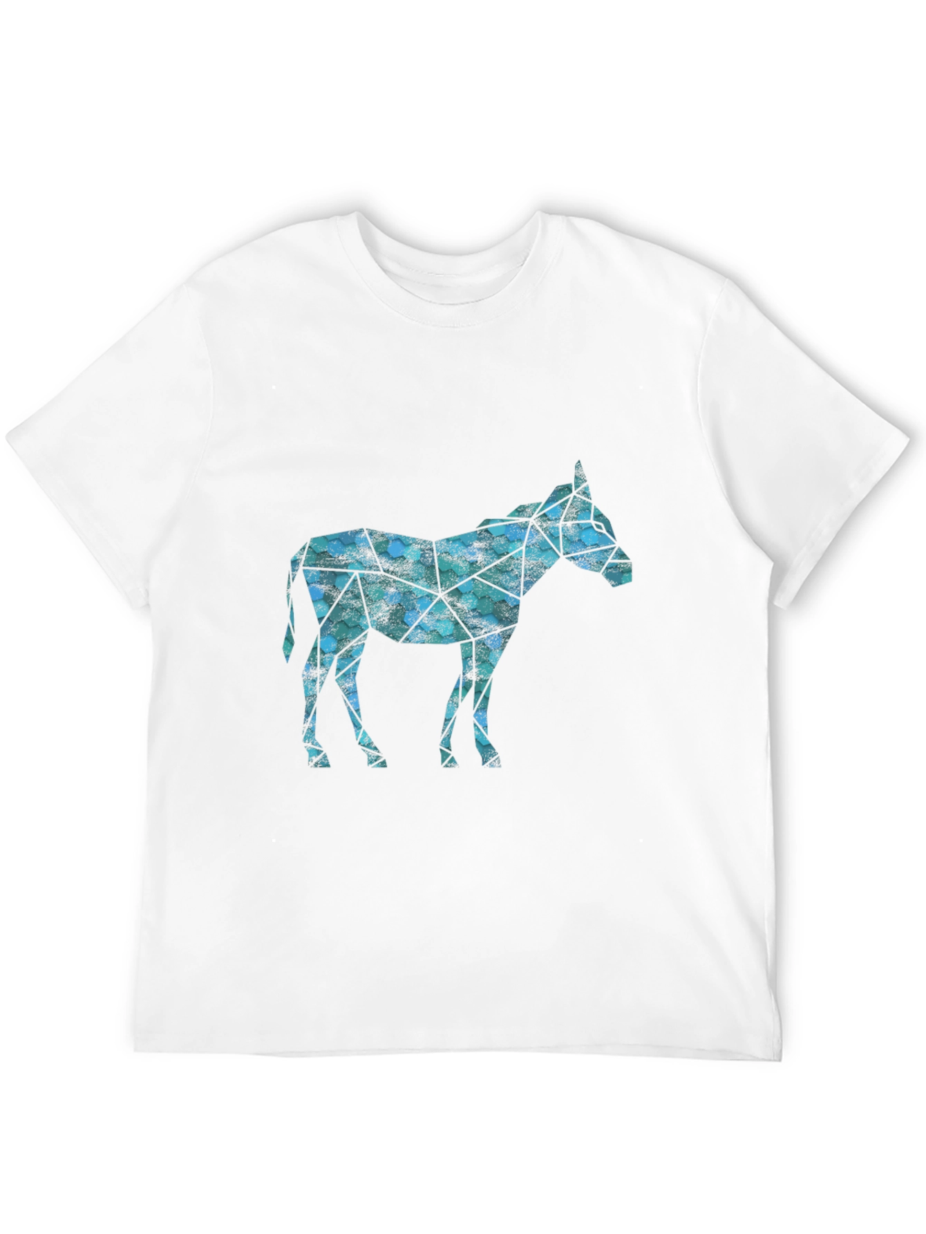 Geometric Donkey Graphic Tee - Mens Black T-Shirt