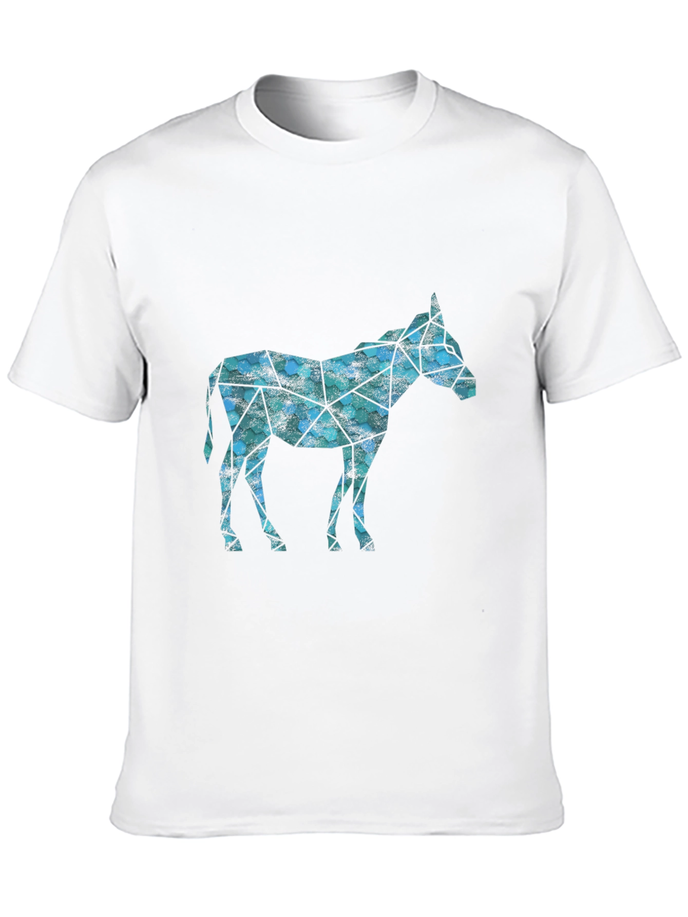 Geometric Donkey Graphic Tee - Mens Black T-Shirt
