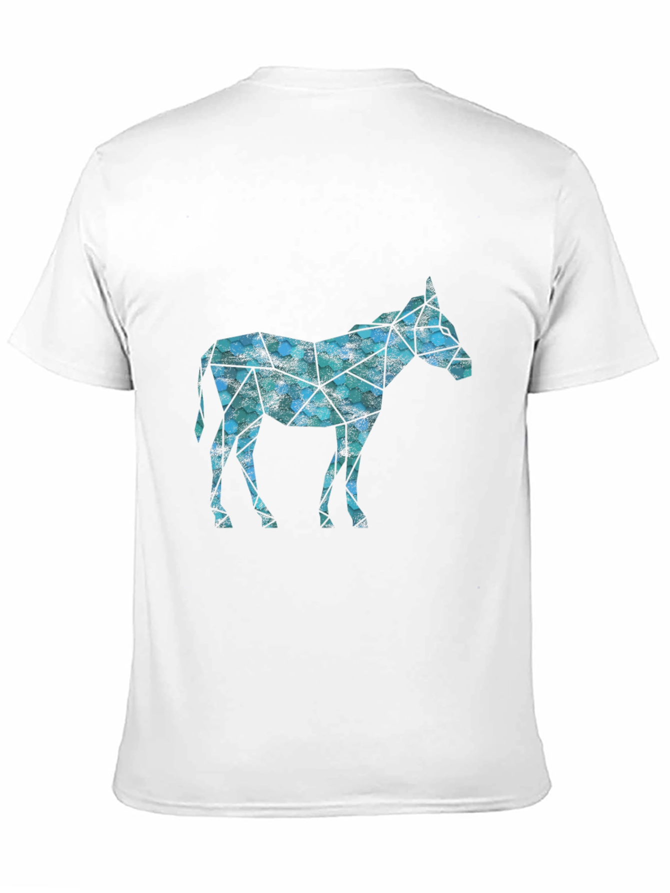 Geometric Donkey Graphic Tee - Mens Black T-Shirt