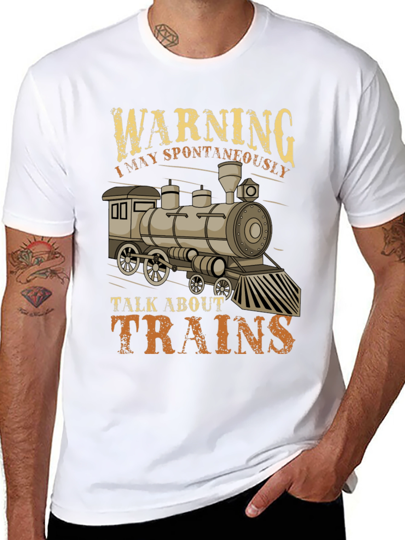 Warning I May Spontaneously Talk About Trains T-Shirt
