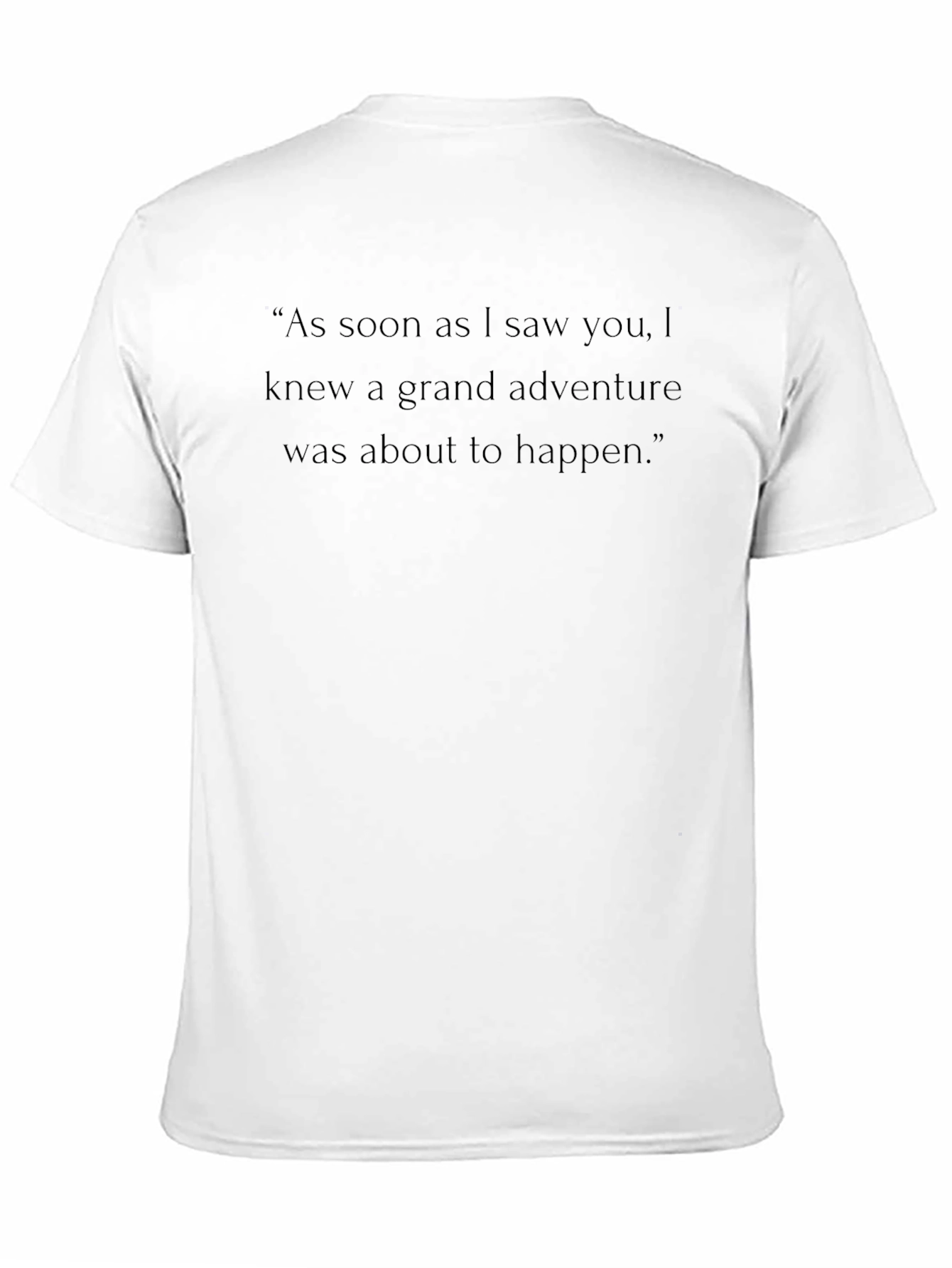 Adventure Quote Black T-Shirt