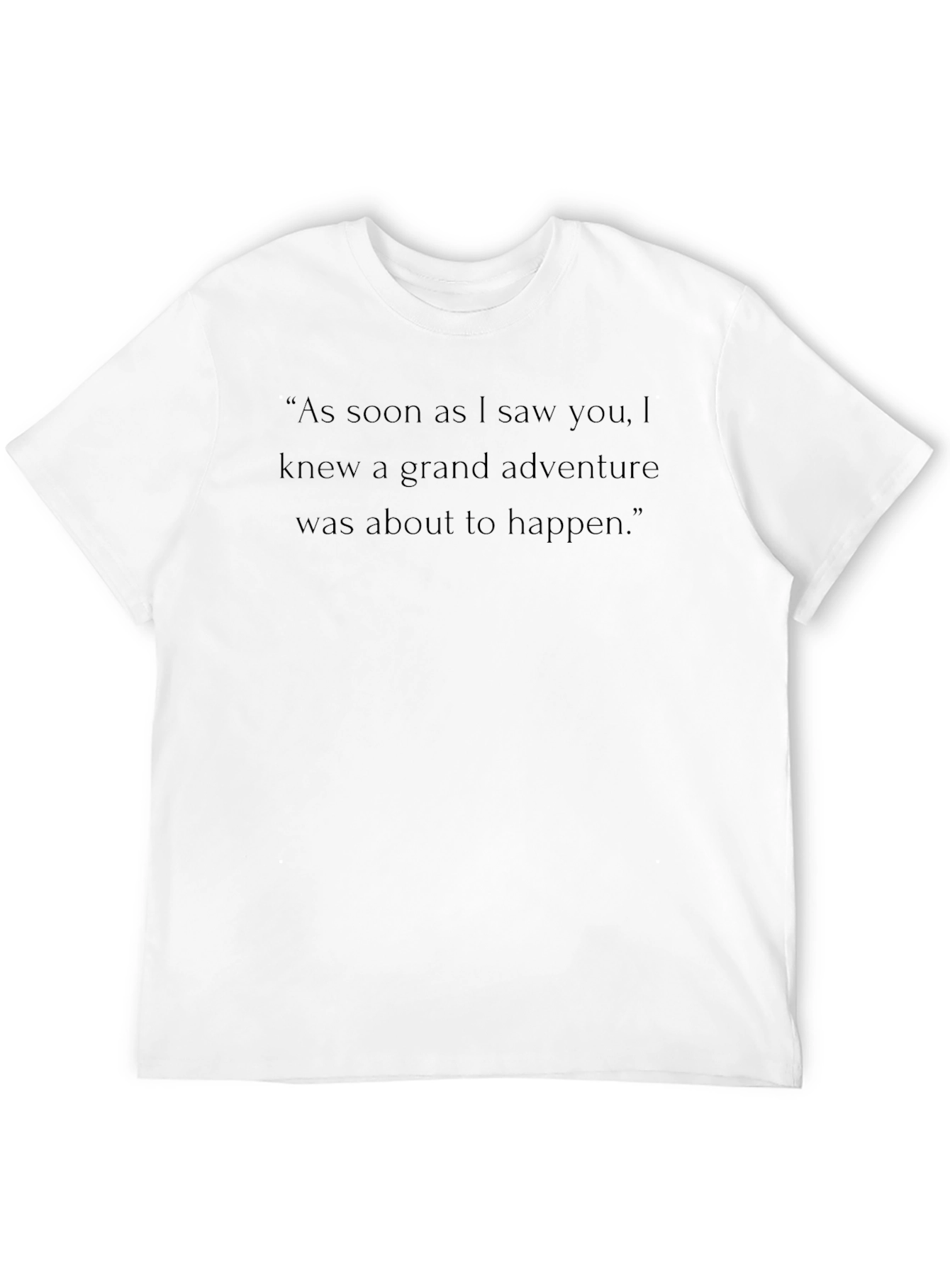 Adventure Quote Black T-Shirt