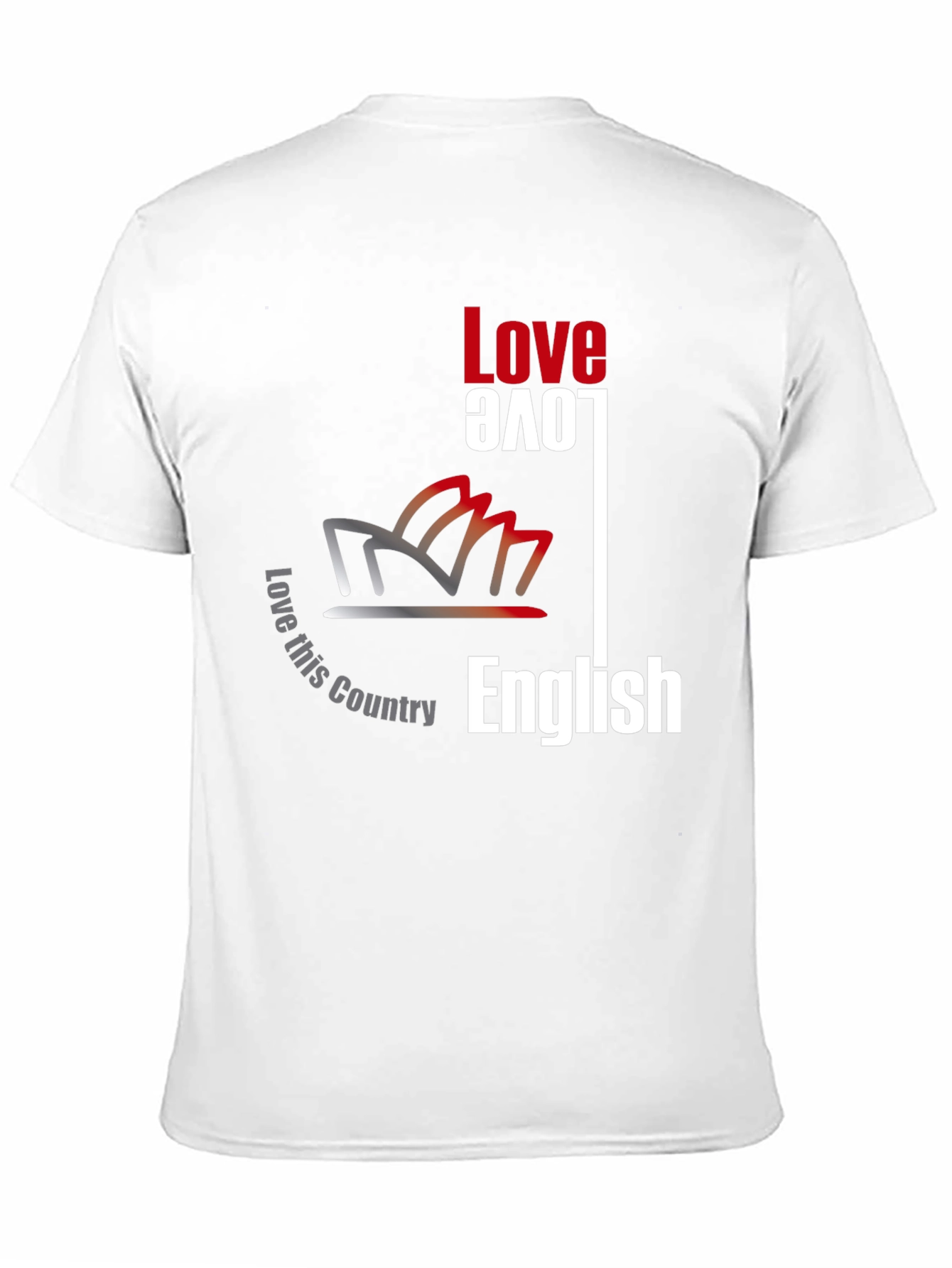 Love This Country English Black Graphic Tee