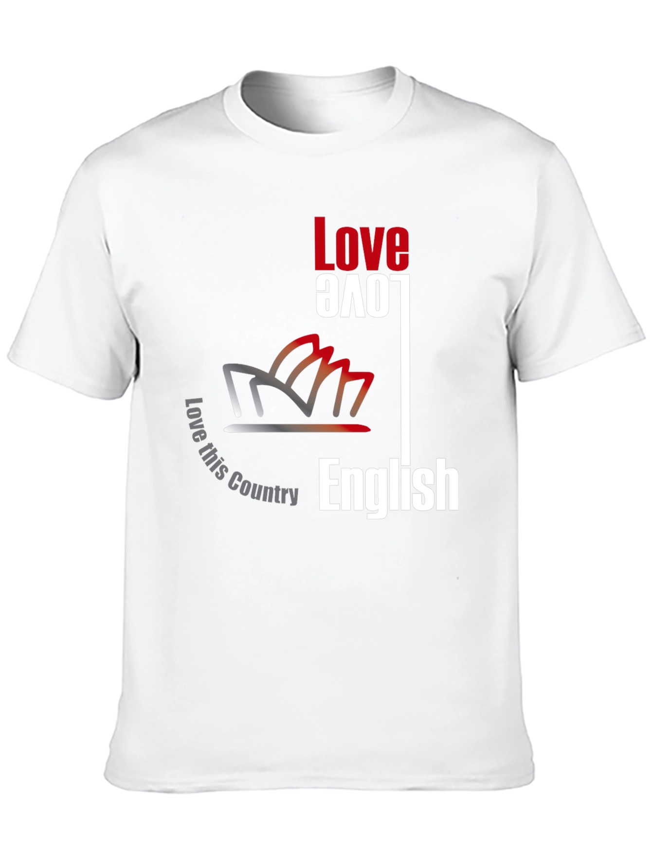 Love This Country English Black Graphic Tee