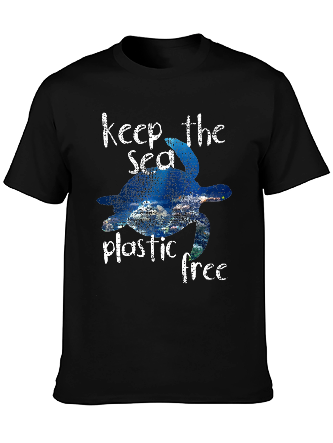 Keep the Sea Plastic Free Turtle Graphic Tee