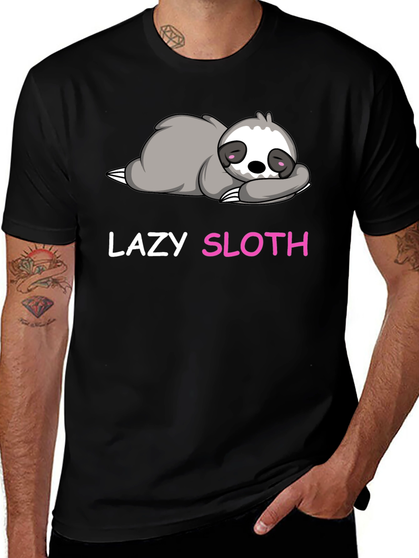 Lazy Sloth Graphic T-Shirt