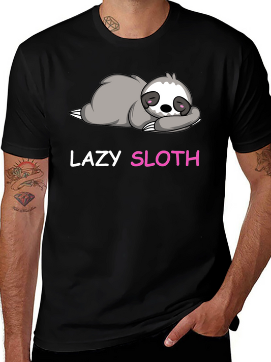 Lazy Sloth Graphic T-Shirt