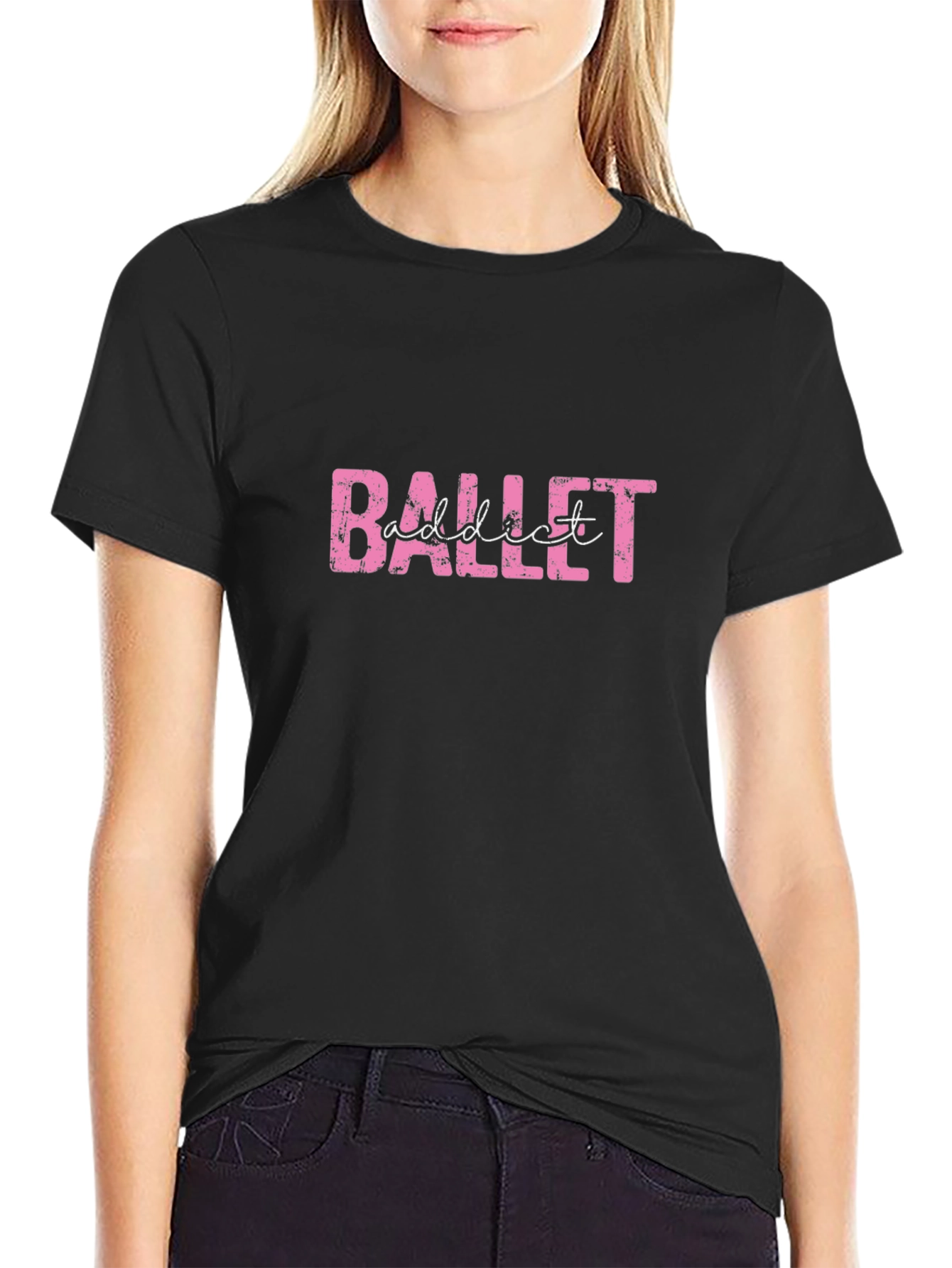Ballet Addict Graphic Tee - Dance Lover Shirt