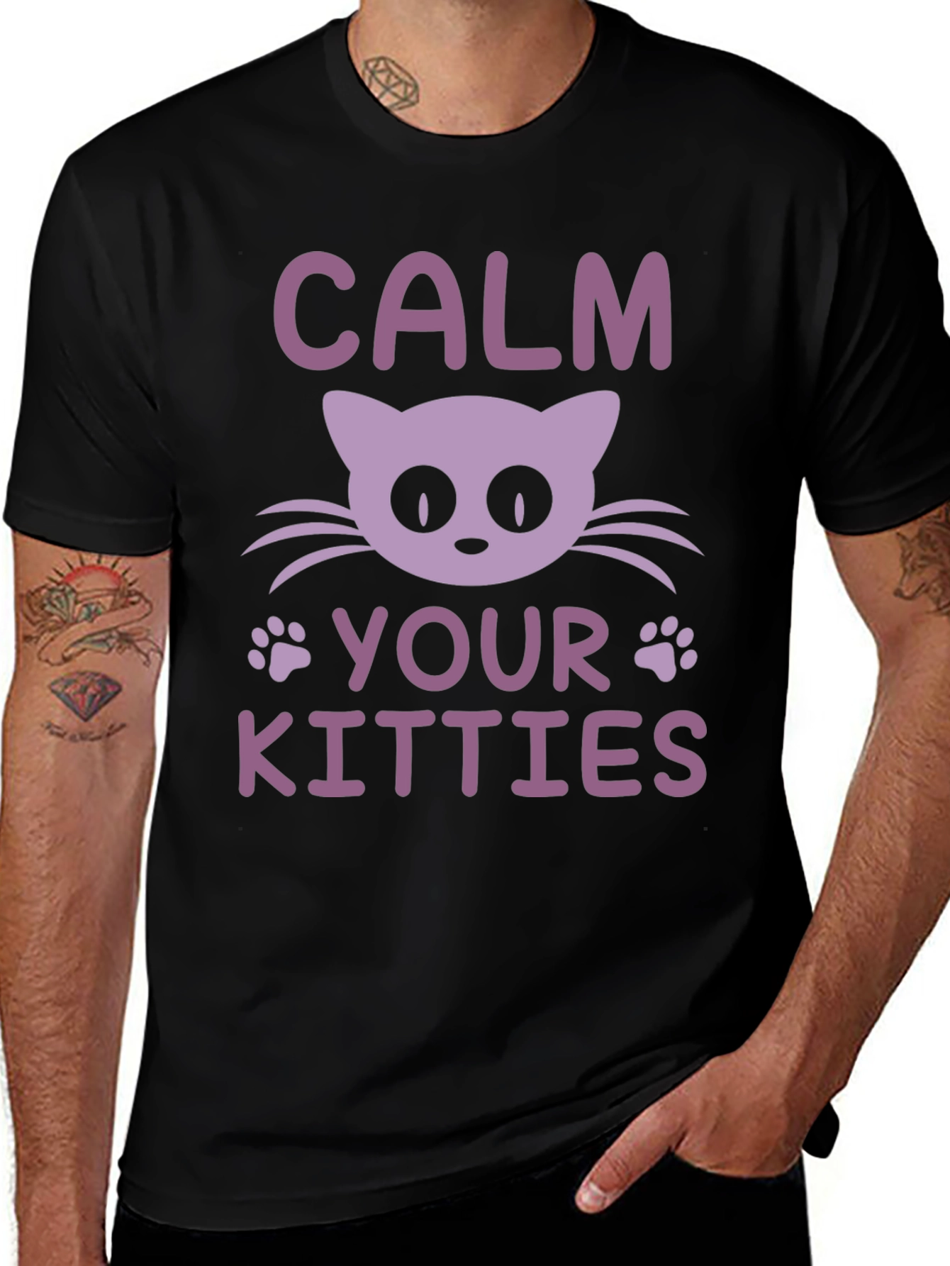 Calm Your Kitties Cat Graphic Tee
