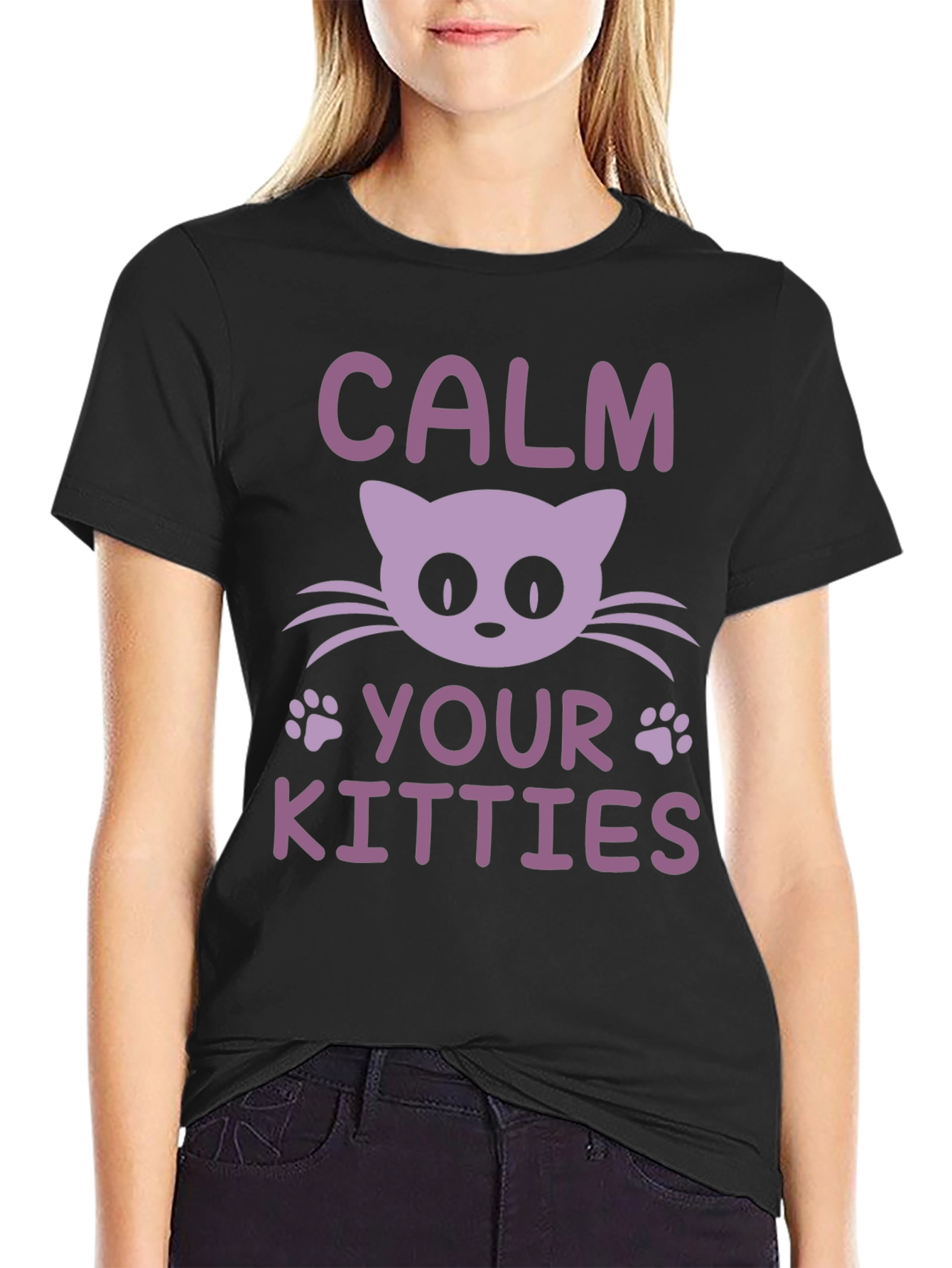 Calm Your Kitties Cat Graphic Tee