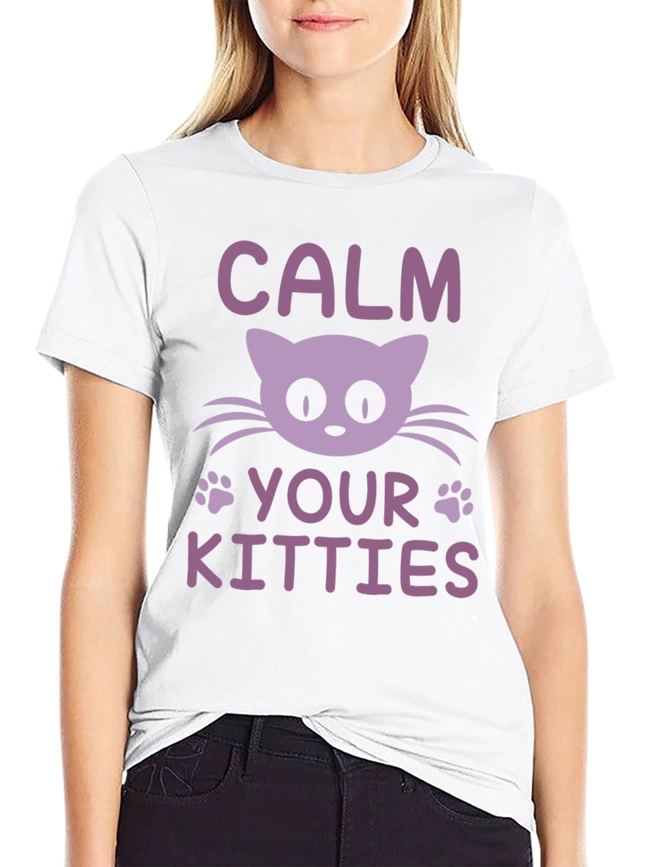 Calm Your Kitties Cat Graphic Tee