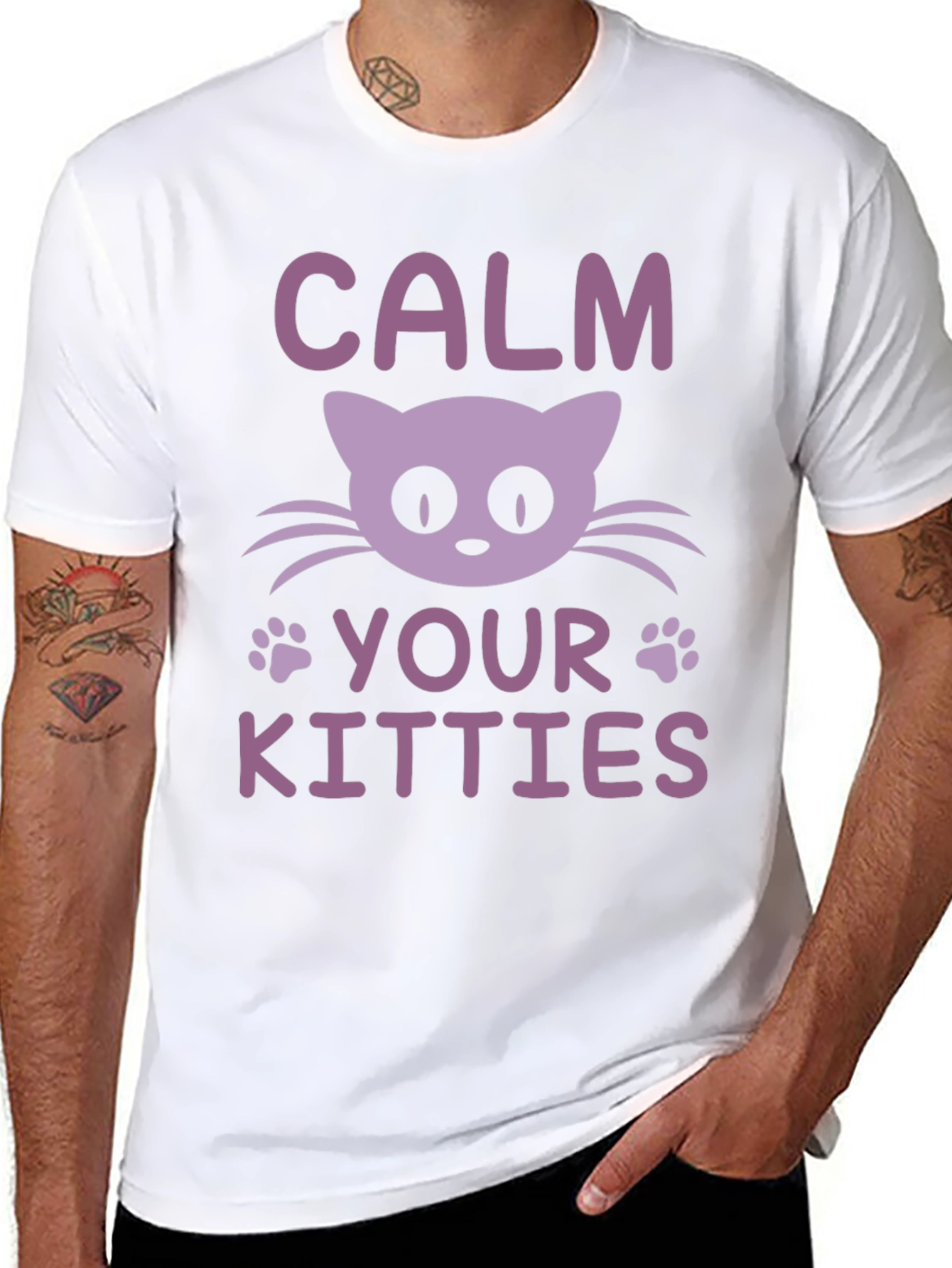 Calm Your Kitties Cat Graphic Tee