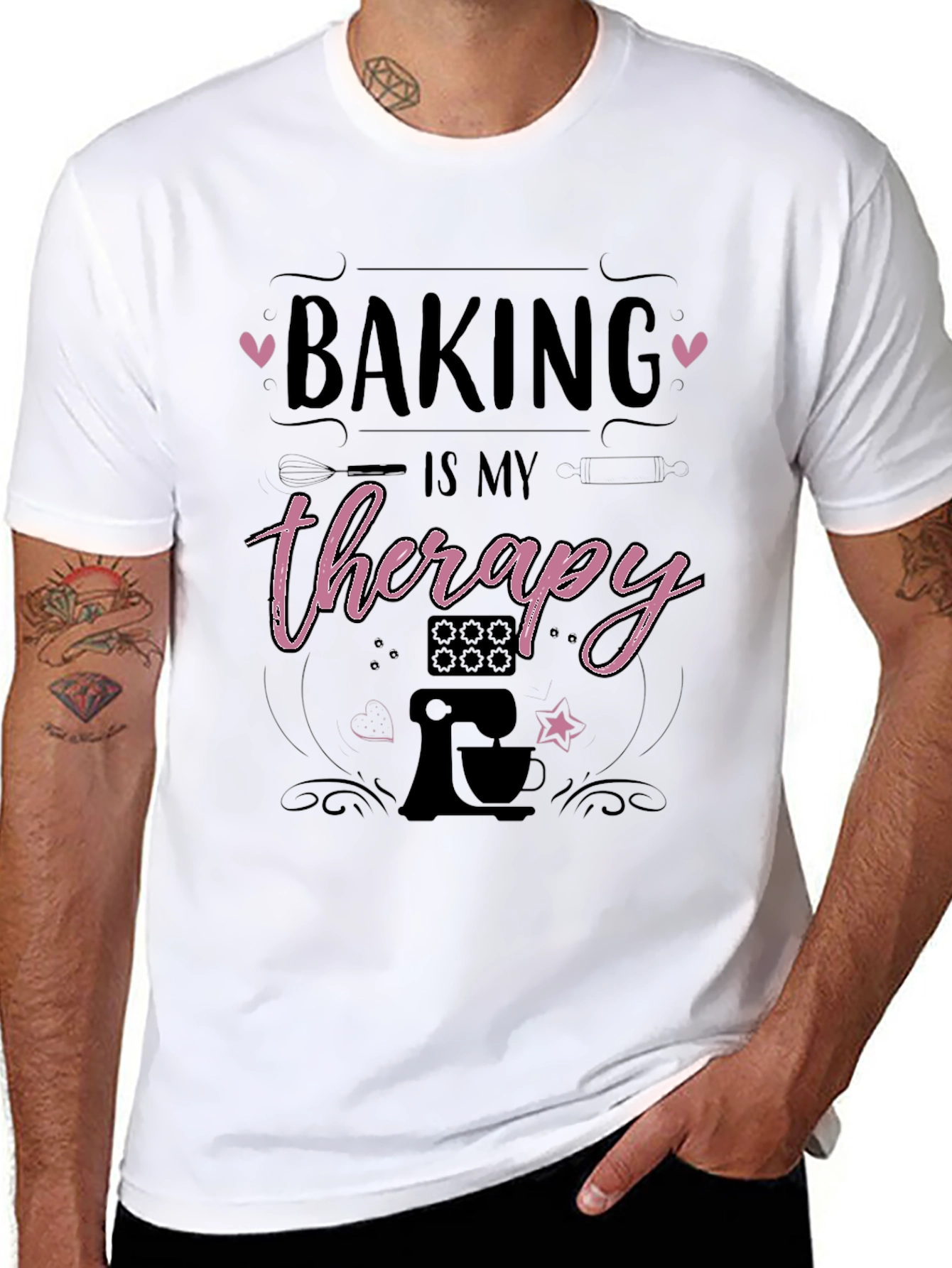 Baking is My Therapy T-Shirt Novelty Tee