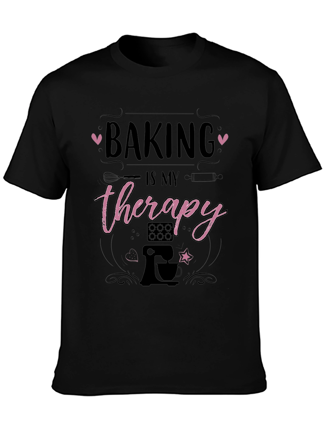 Baking is My Therapy T-Shirt Novelty Tee