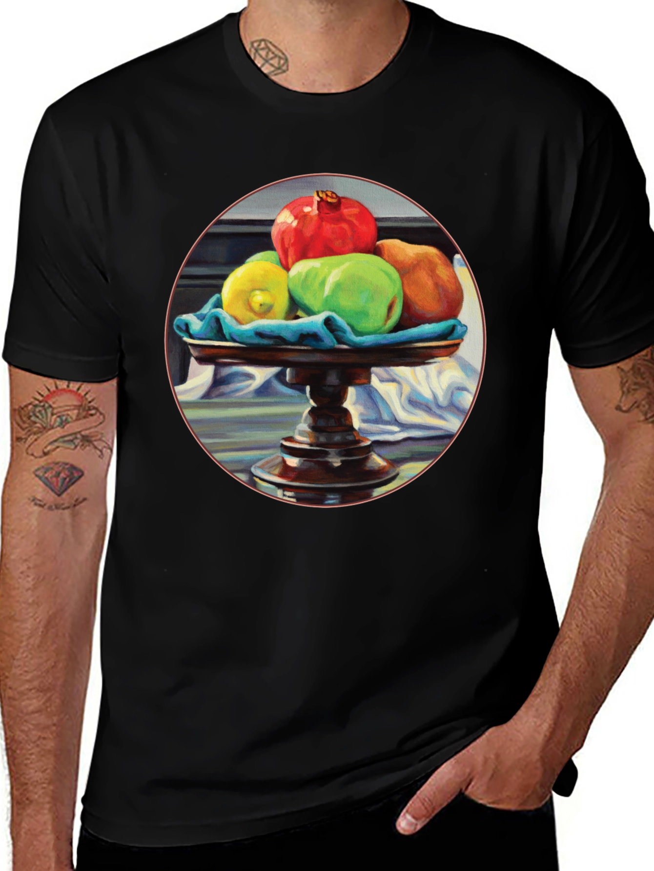 Still Life Fruit T-Shirt - Artistic Graphic Tee
