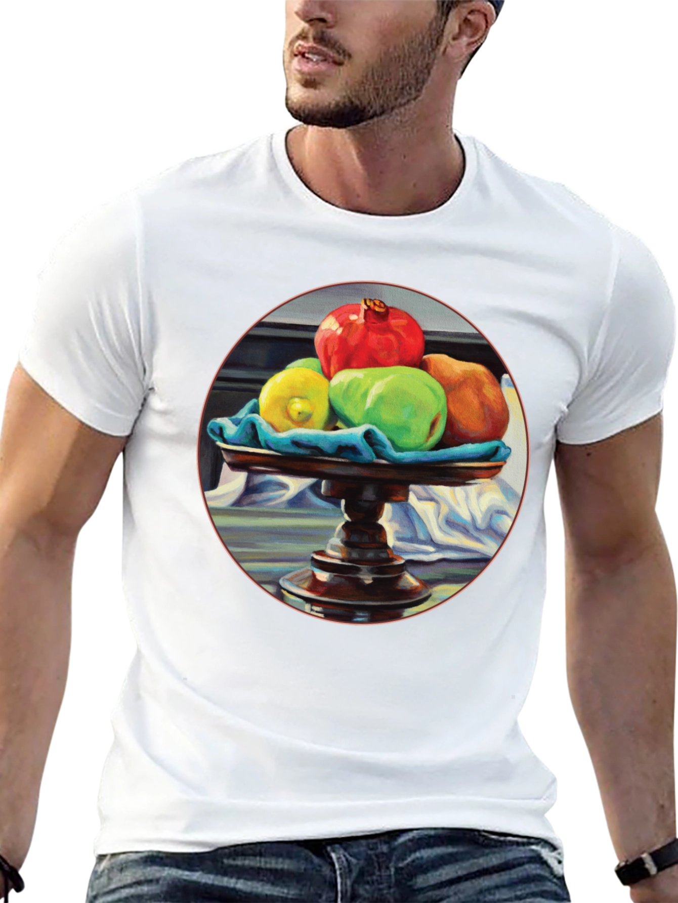 Still Life Fruit T-Shirt - Artistic Graphic Tee