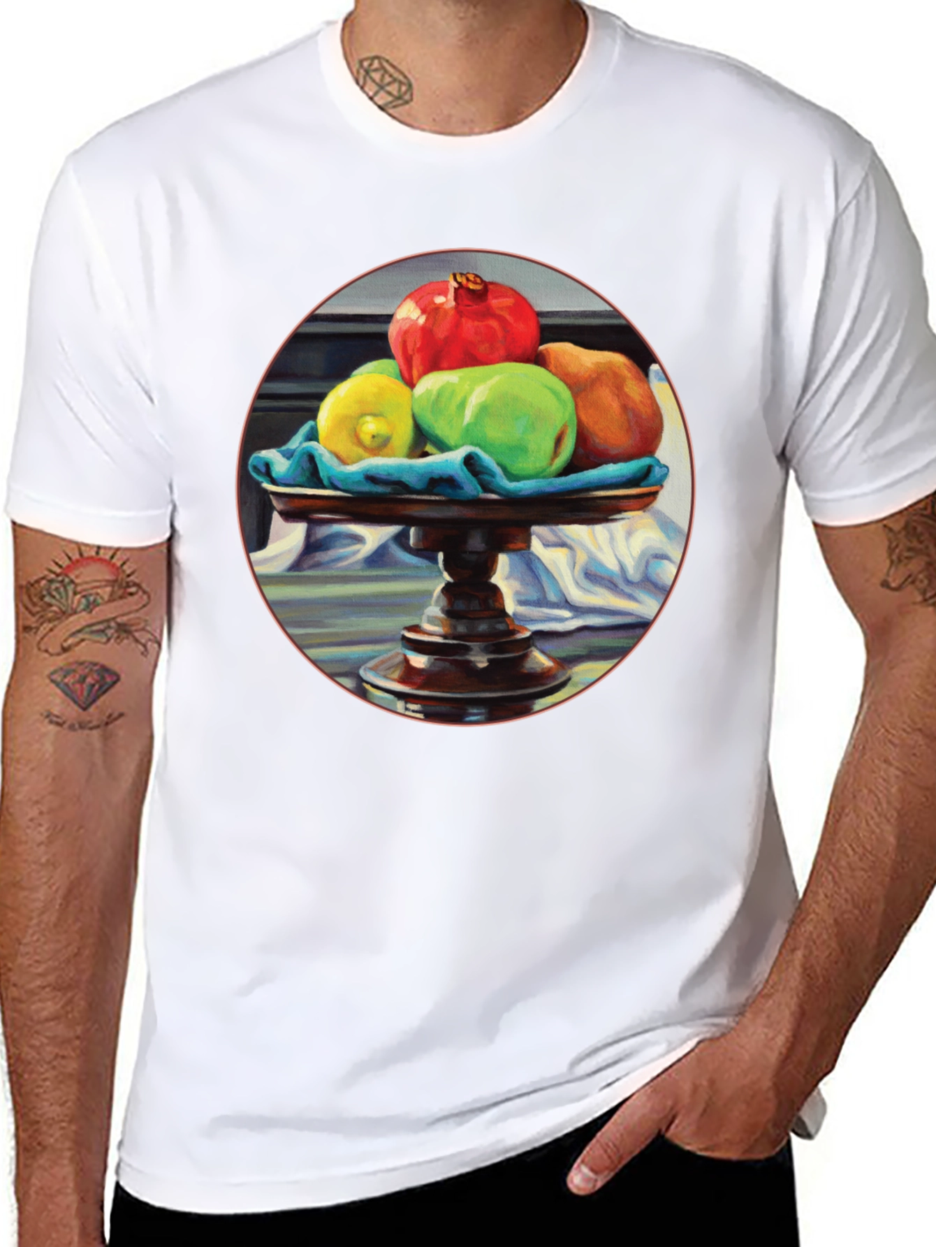 Still Life Fruit T-Shirt - Artistic Graphic Tee
