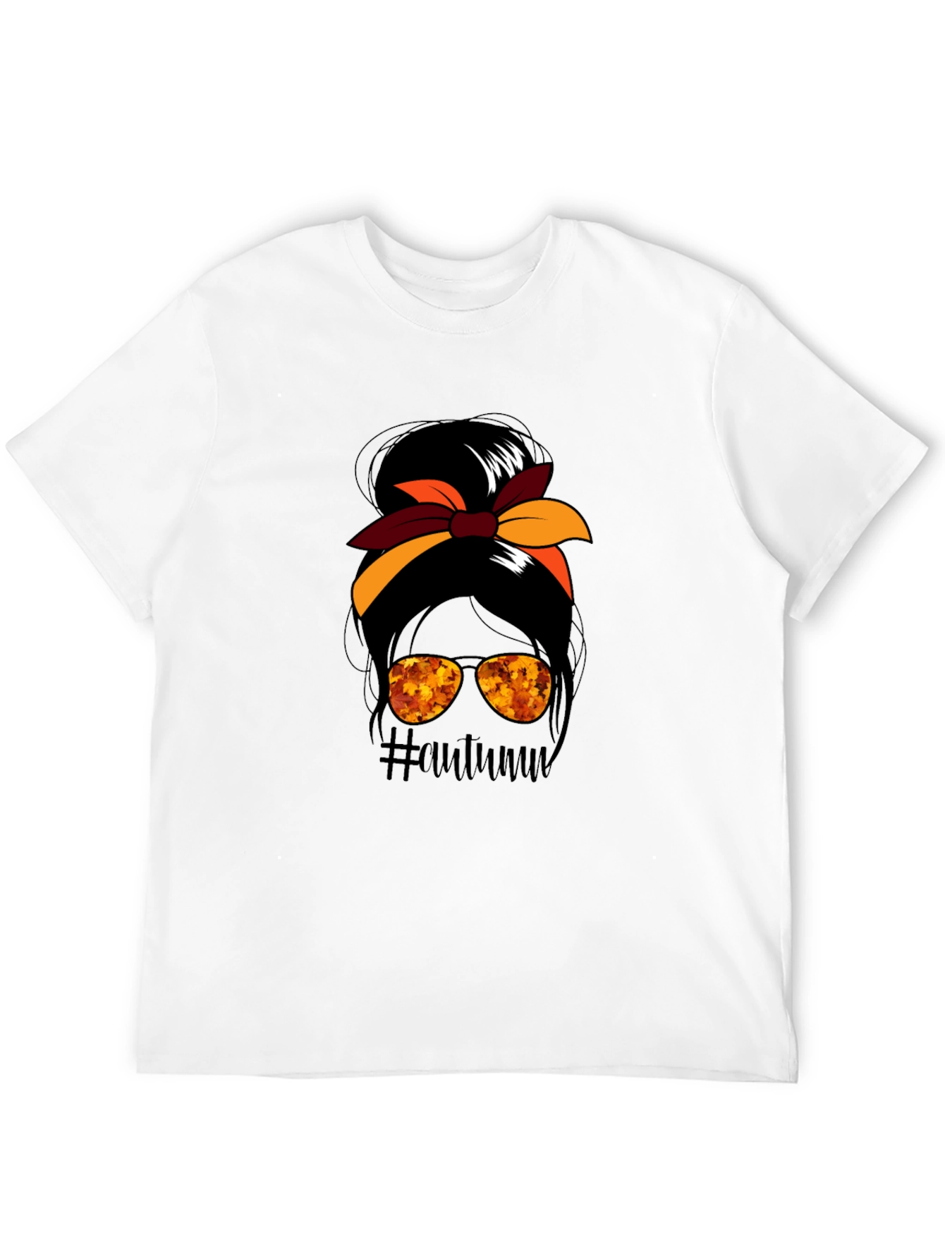 Autumn Messy Bun T-Shirt