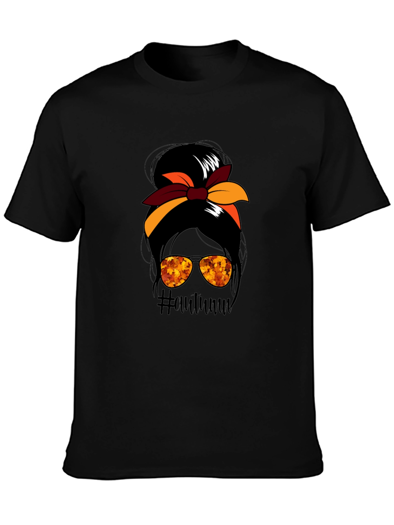 Autumn Messy Bun T-Shirt
