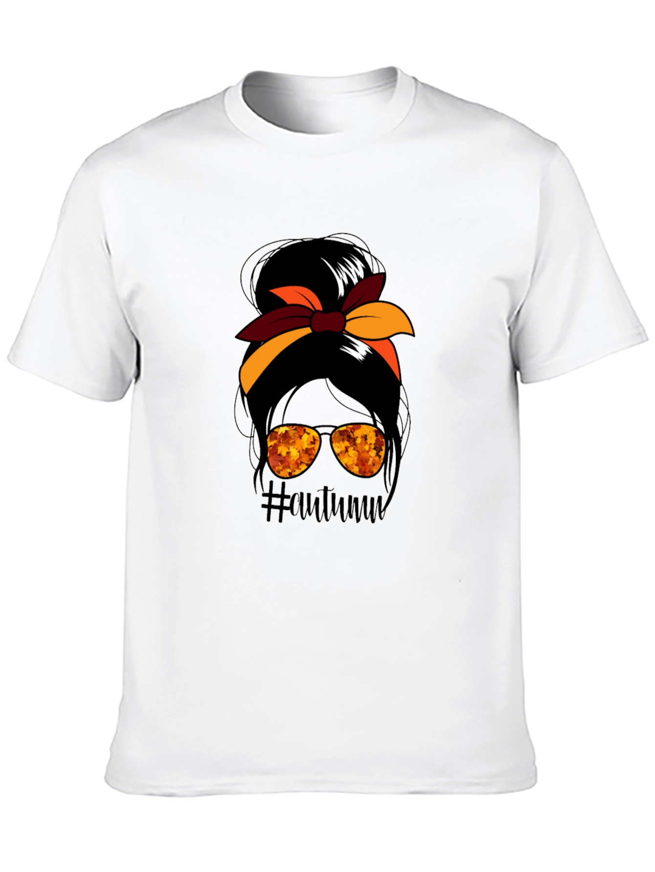 Autumn Messy Bun T-Shirt