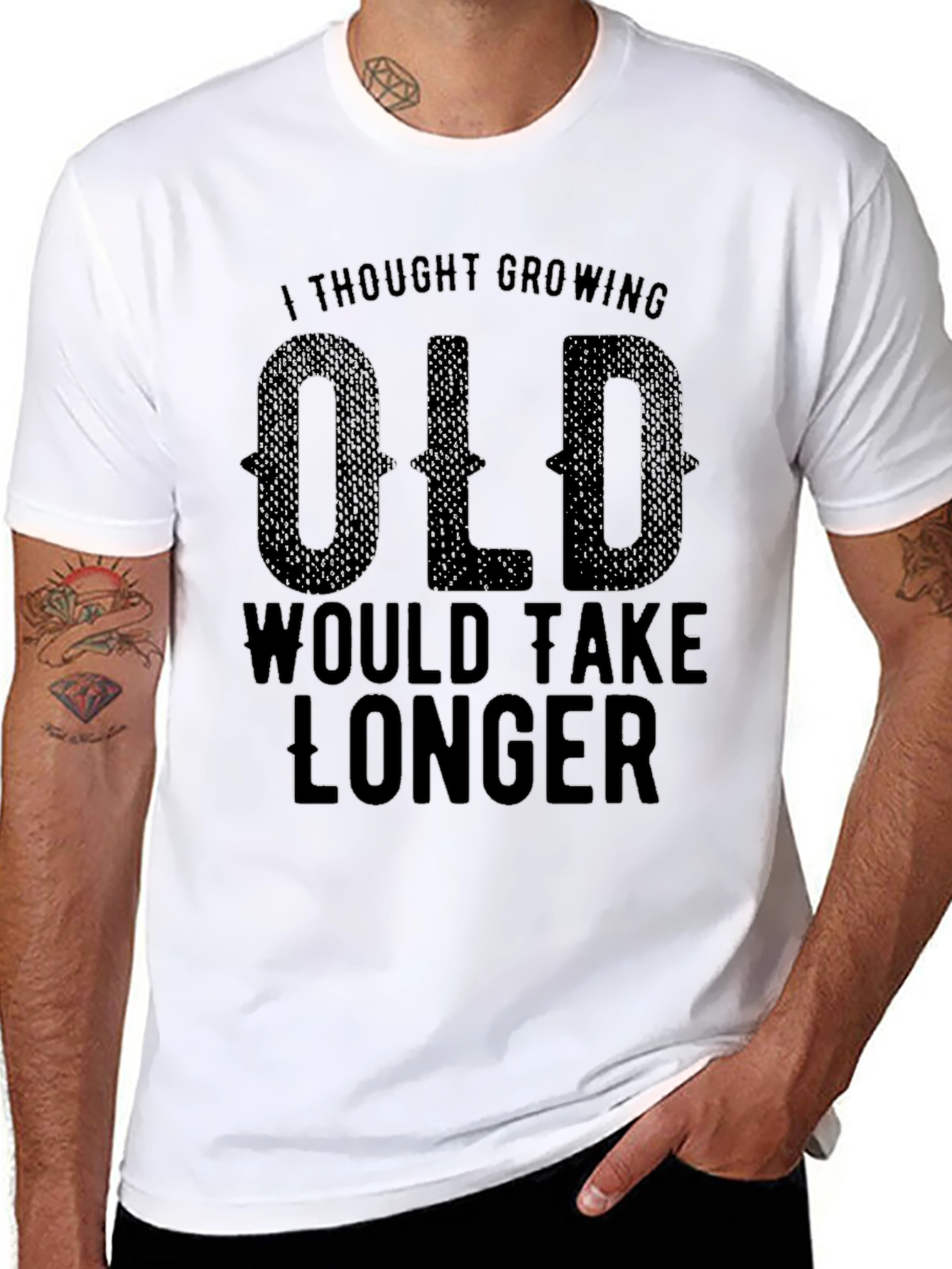 Funny Growing Old Graphic T-Shirt