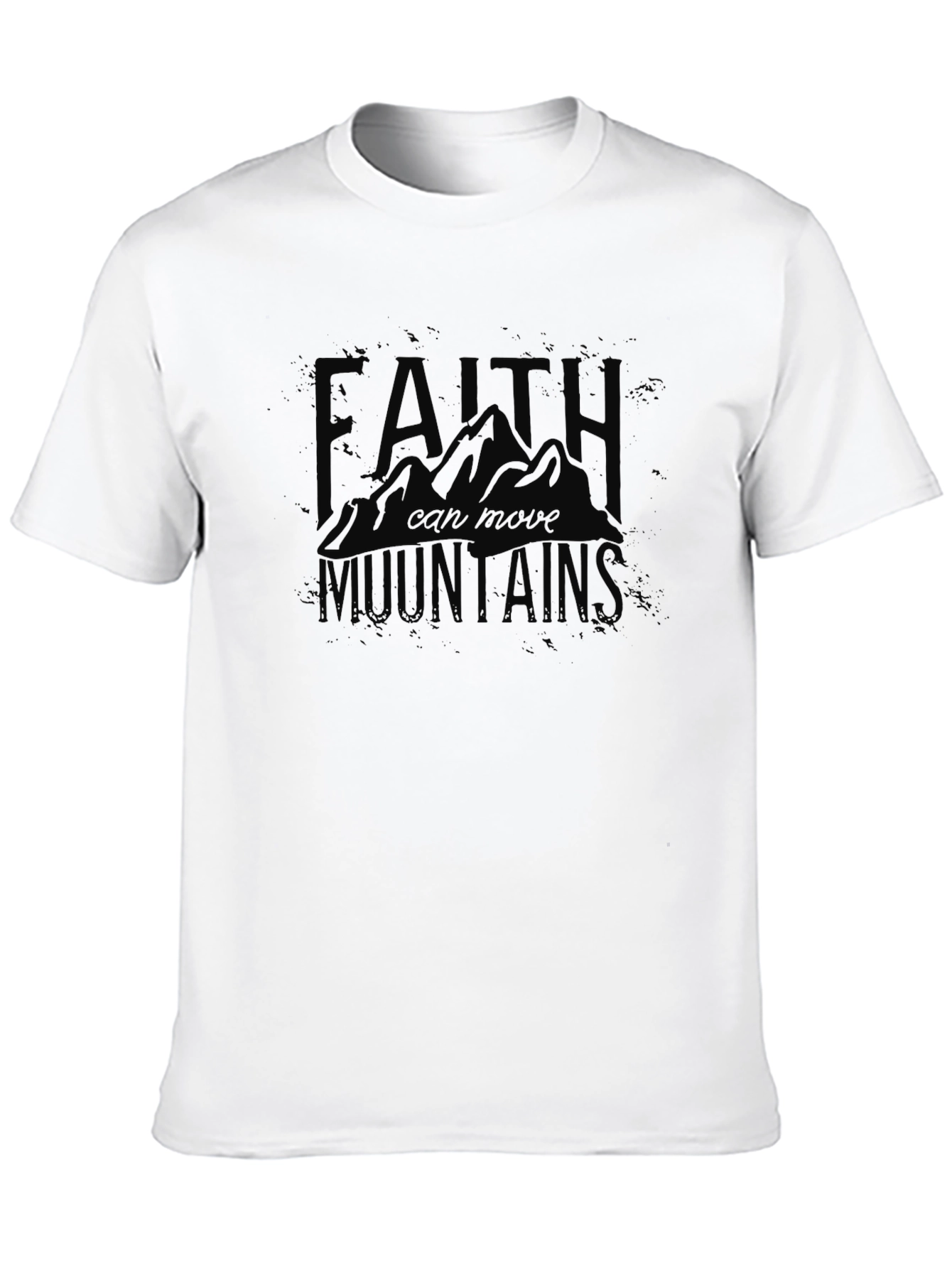 Faith Can Move Mountains Black T-Shirt