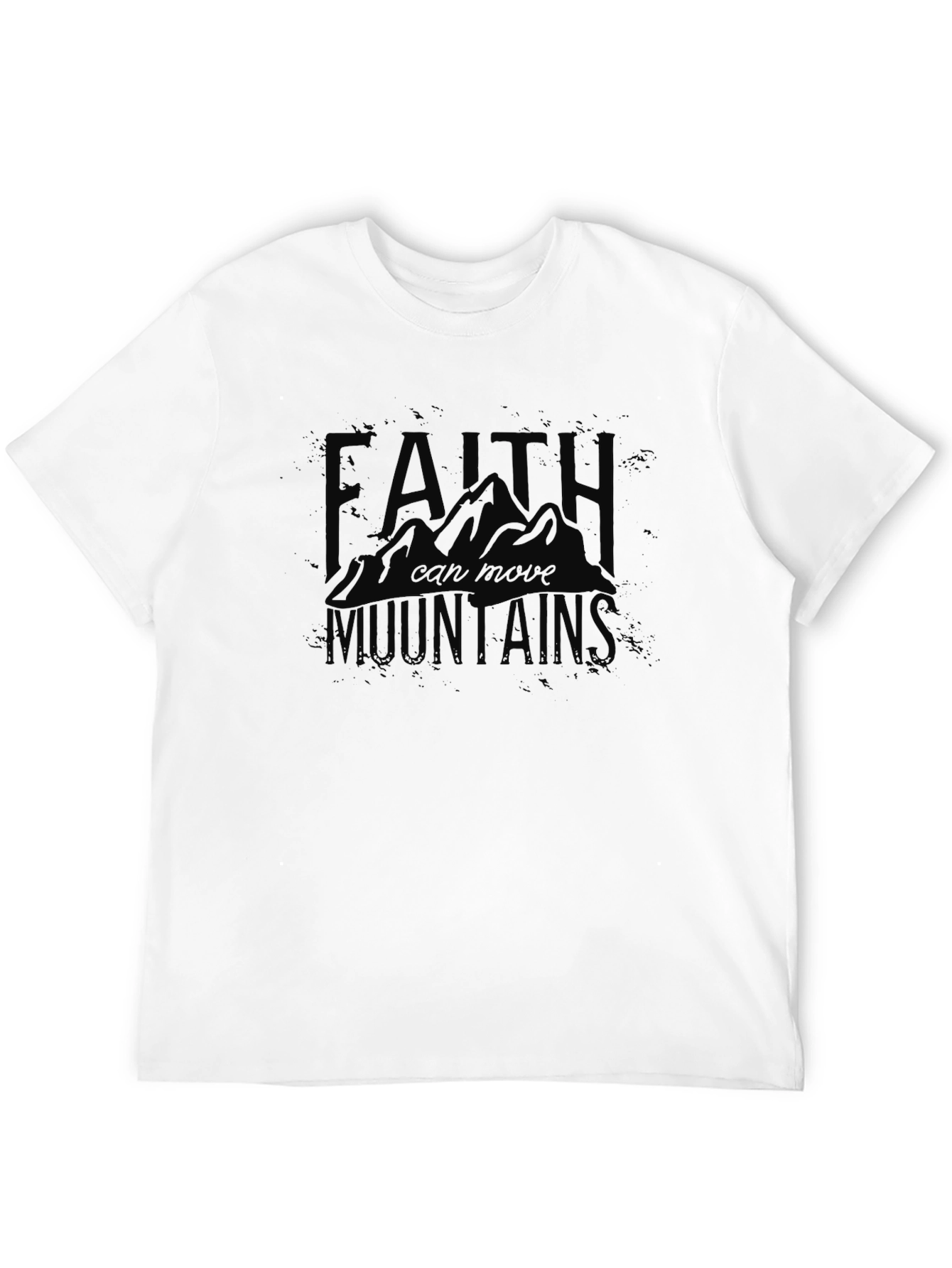 Faith Can Move Mountains Black T-Shirt