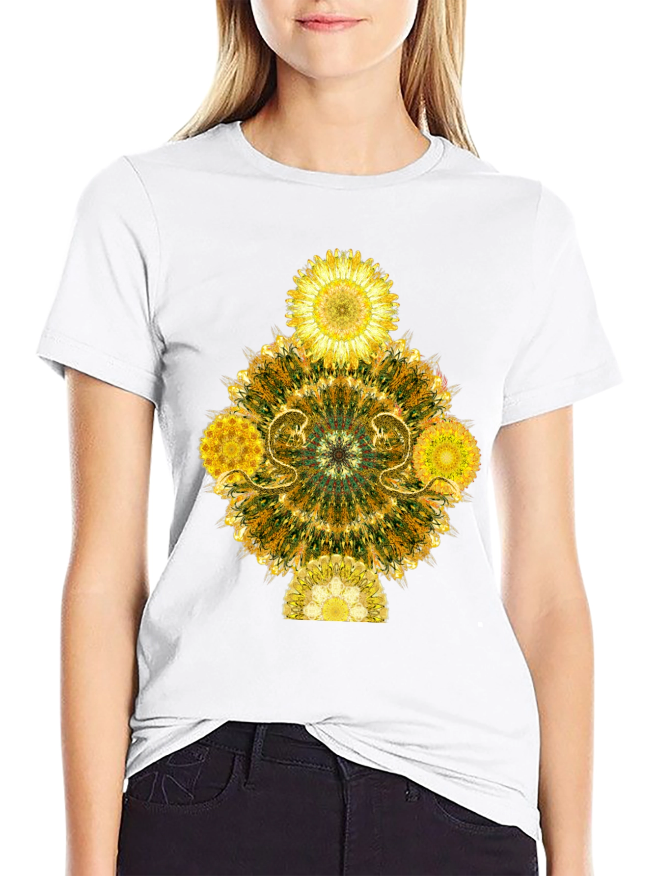 Floral Mandala Graphic T-Shirt