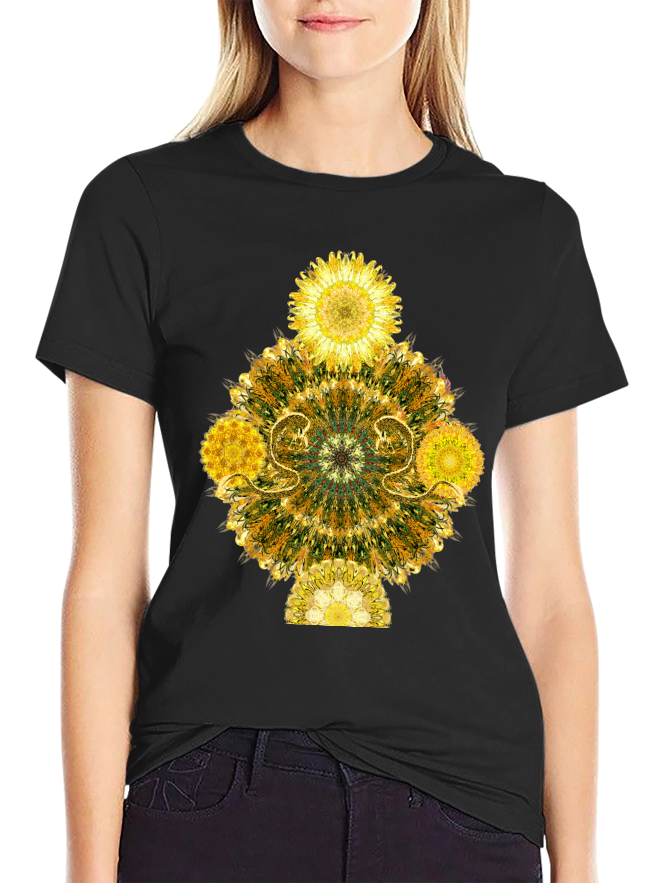 Floral Mandala Graphic T-Shirt