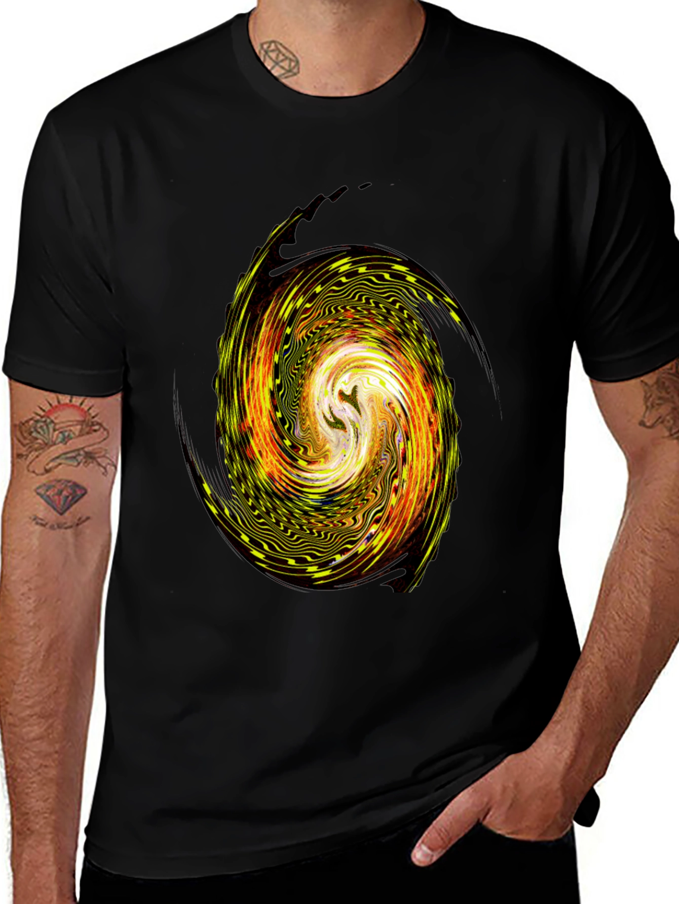 Vortex Graphic T-Shirt - Unique Swirl Design