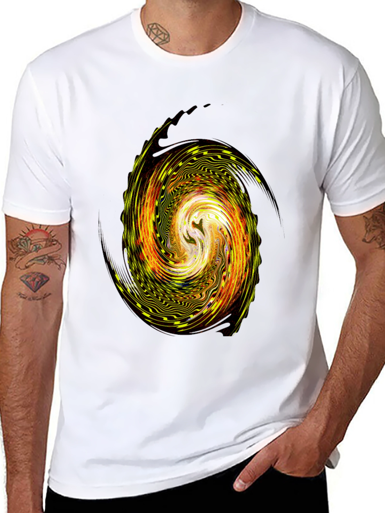 Vortex Graphic T-Shirt - Unique Swirl Design