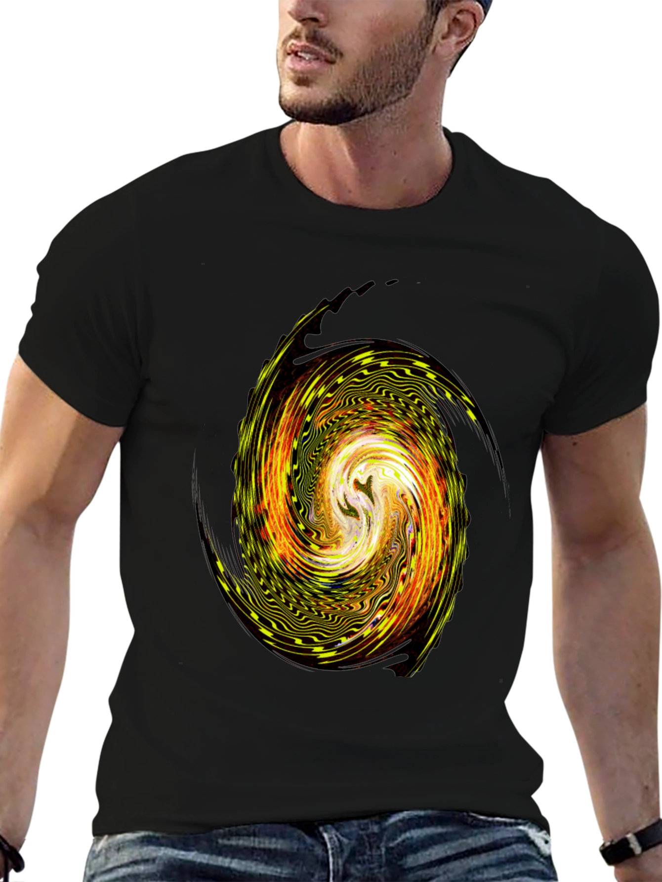 Vortex Graphic T-Shirt - Unique Swirl Design