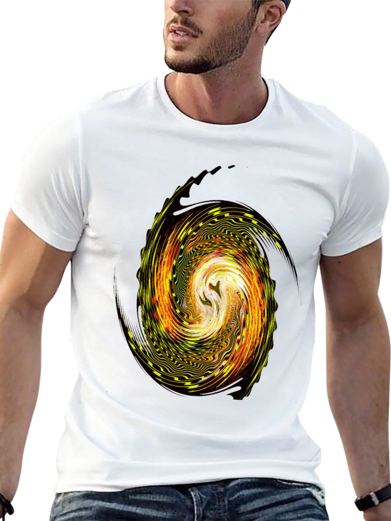Vortex Graphic T-Shirt - Unique Swirl Design