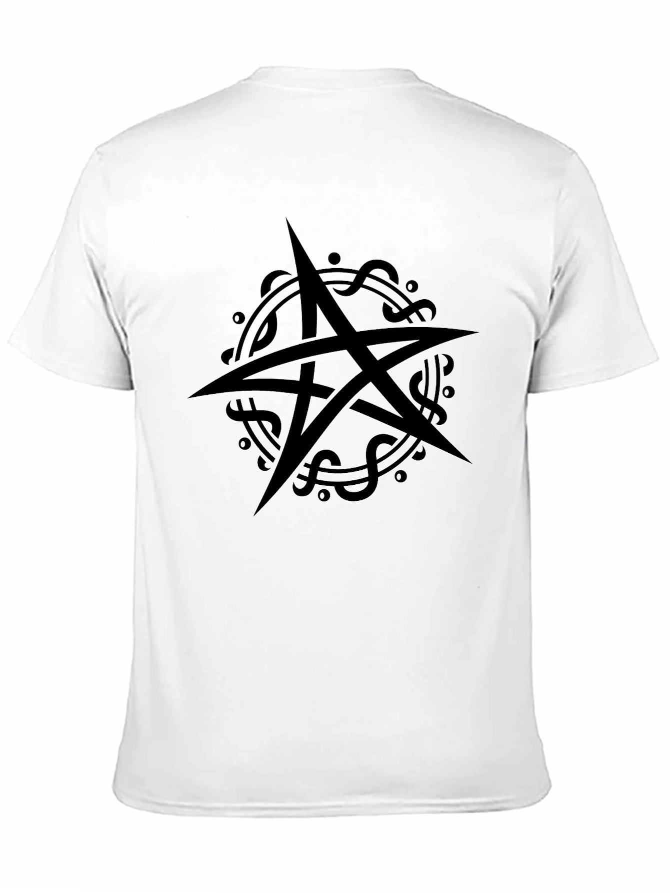 Occult Star Graphic Tee - Black Cotton Shirt