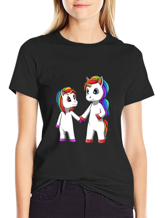 Unicorns Holding Hands Graphic Tee