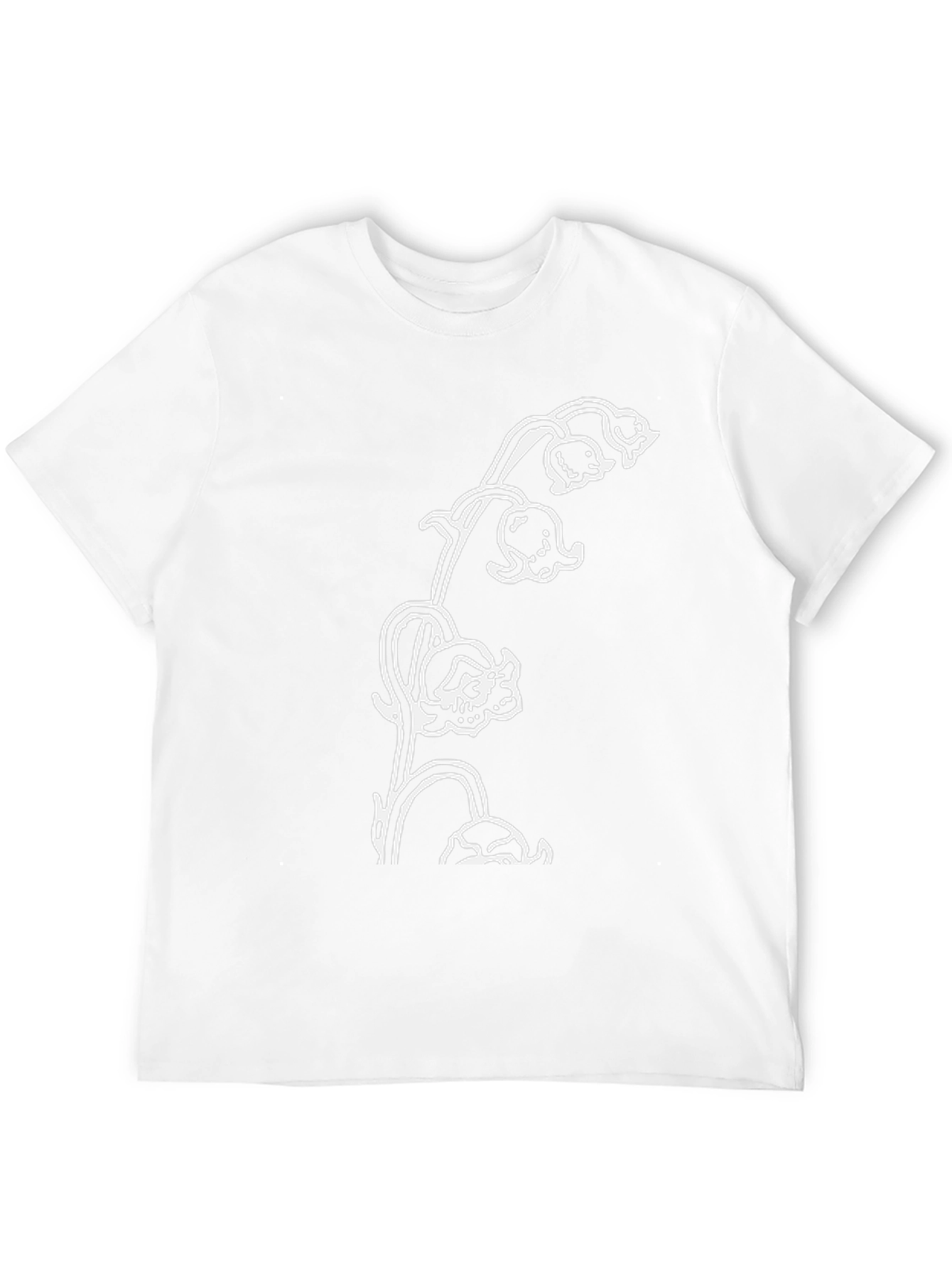 Skull Lily Graphic Tee - Black Casual T-Shirt