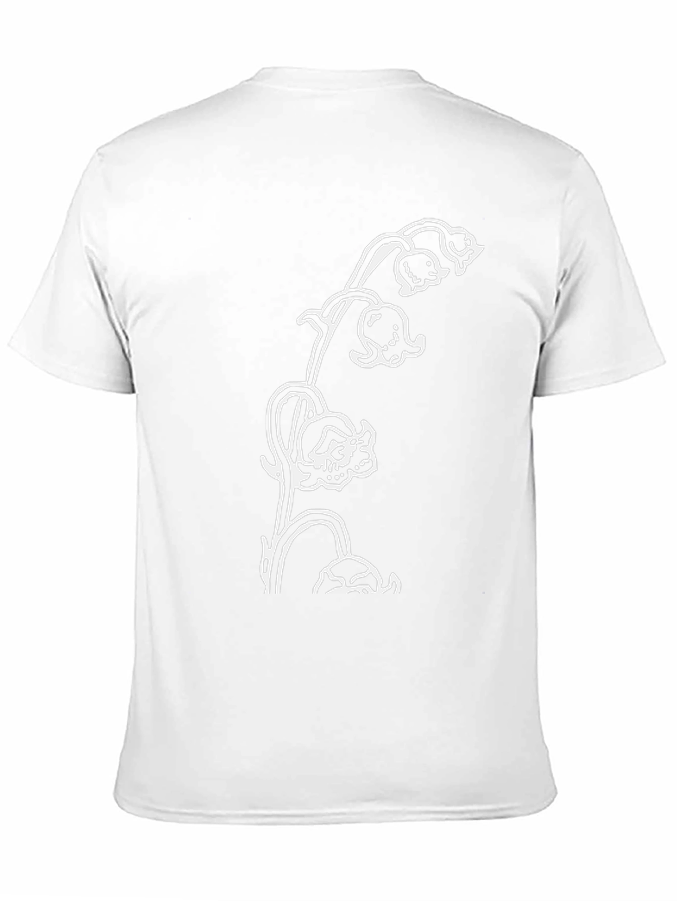 Skull Lily Graphic Tee - Black Casual T-Shirt