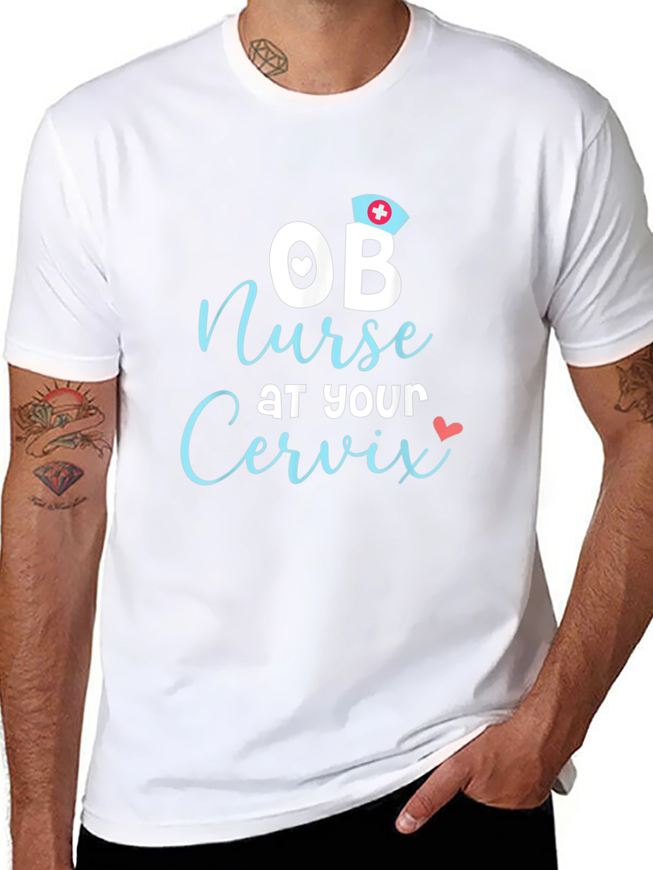 OB Nurse Cervix Graphic T-Shirt - Black