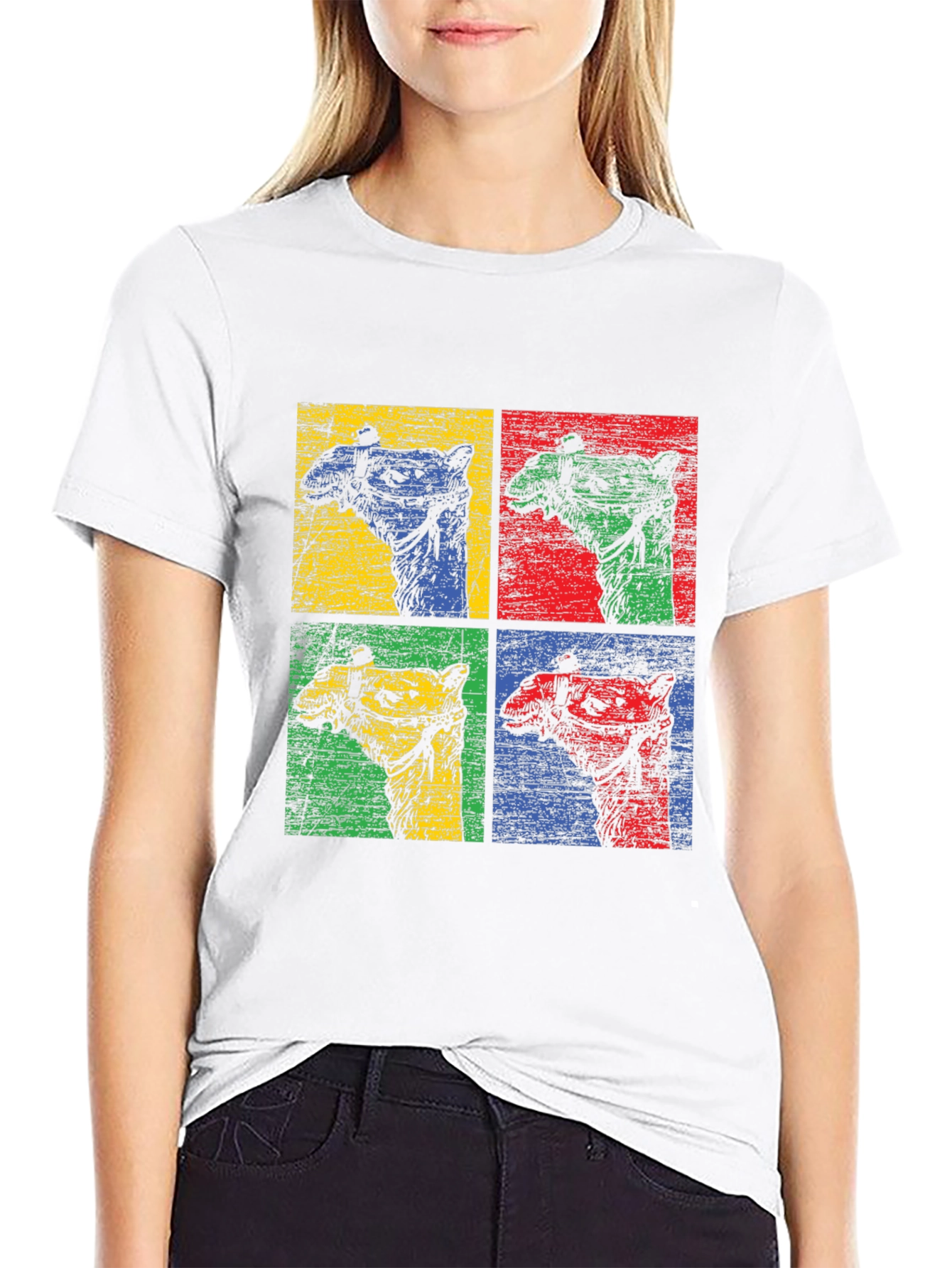 Pop Art Camel Graphic T-Shirt - Desert Vibes