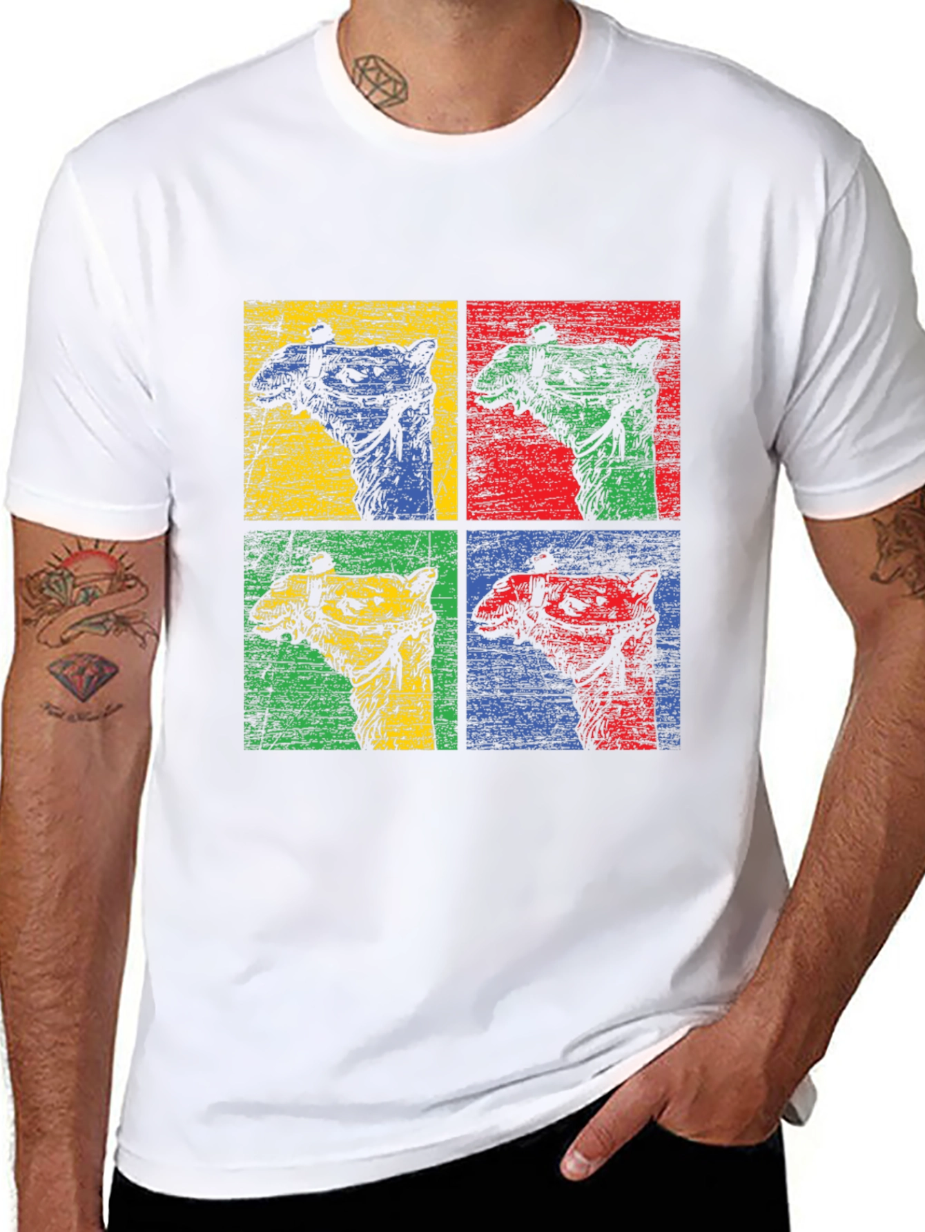 Pop Art Camel Graphic T-Shirt - Desert Vibes