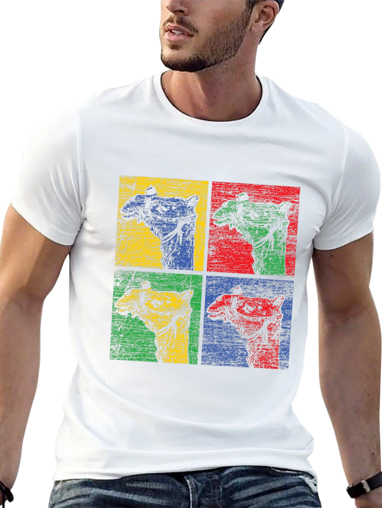 Pop Art Camel Graphic T-Shirt - Desert Vibes