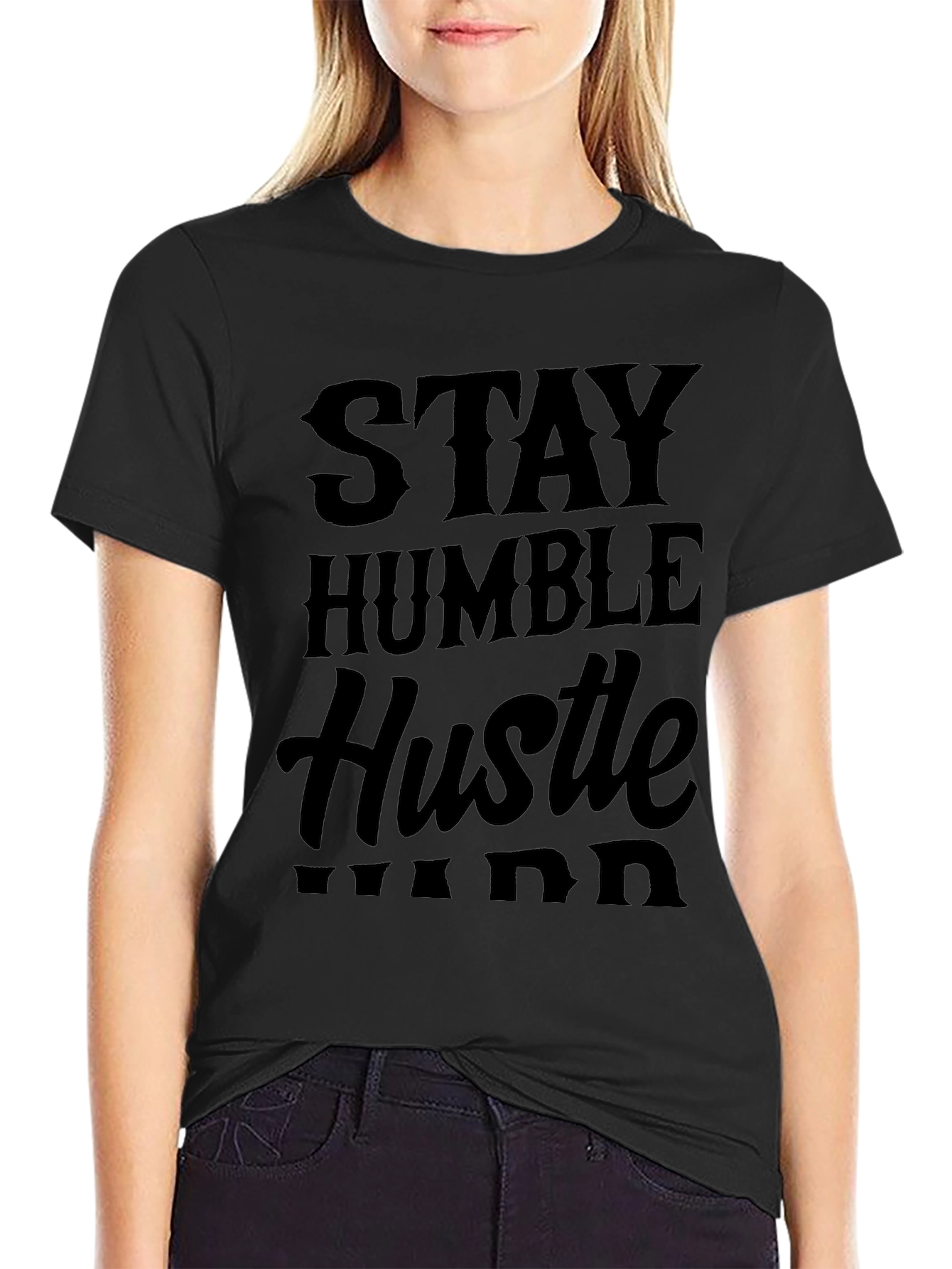 Stay Humble Hustle Hard Black T-Shirt
