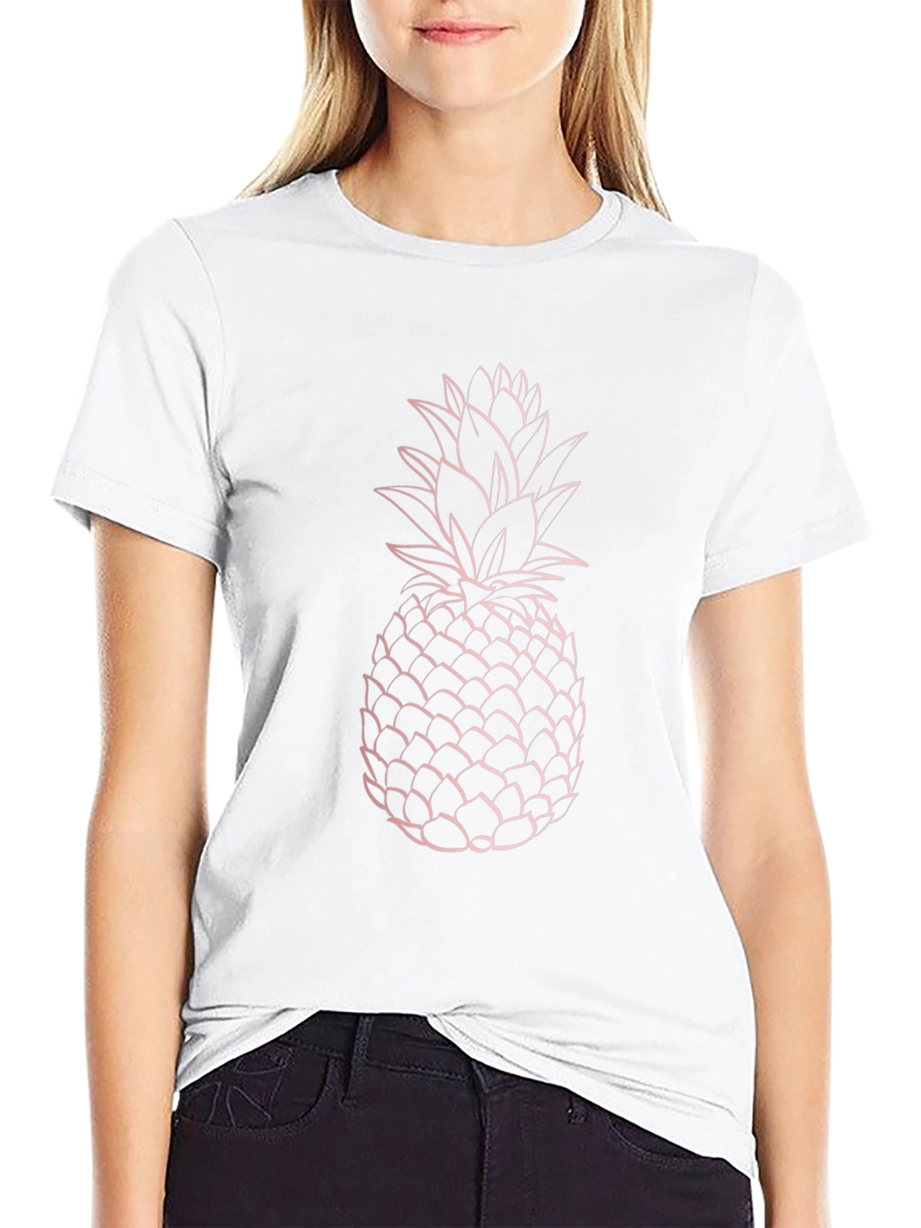 Pineapple Graphic Black T-Shirt