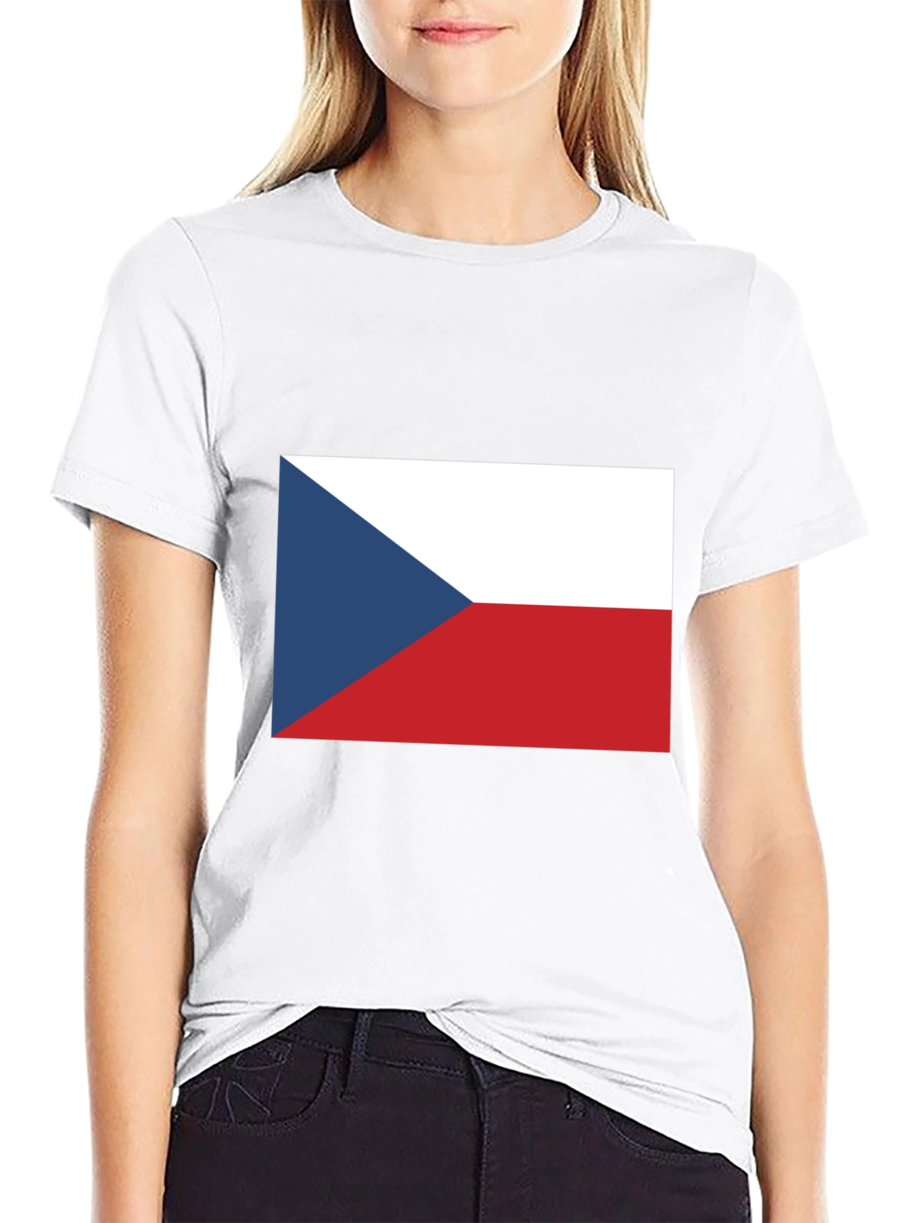 Czech Flag T-Shirt - Black Cotton Tee