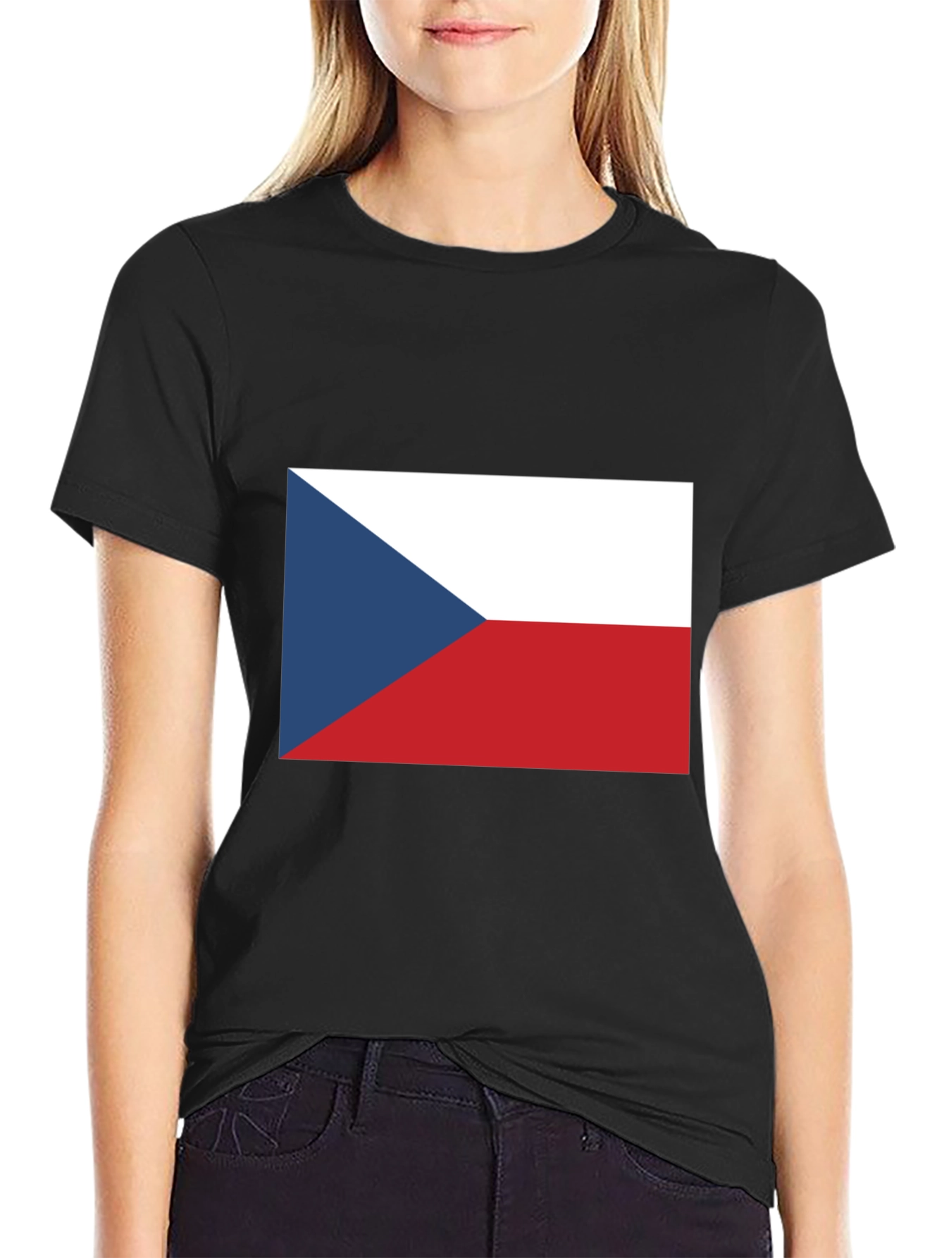 Czech Flag T-Shirt - Black Cotton Tee